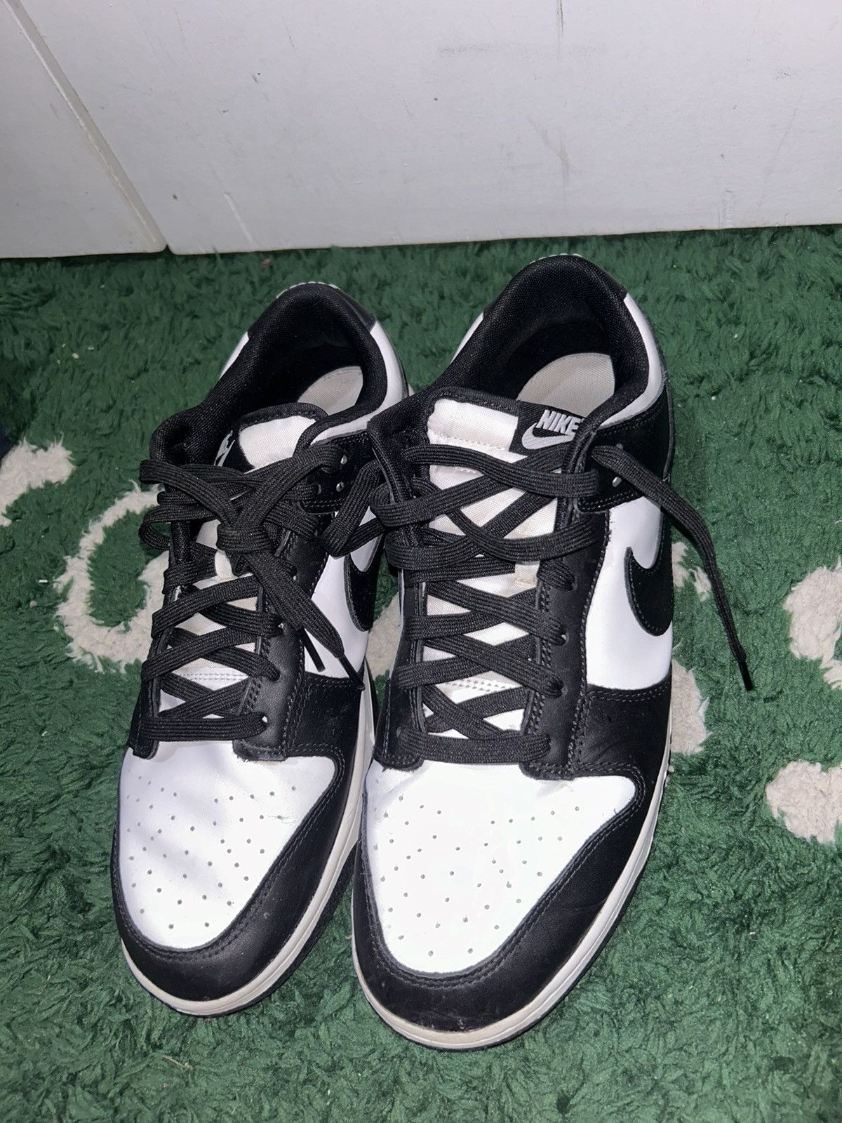 Nike Size 13 - Nike Dunk Low Black White Preowned No Box Size US 13 / EU 46 - 4 Thumbnail