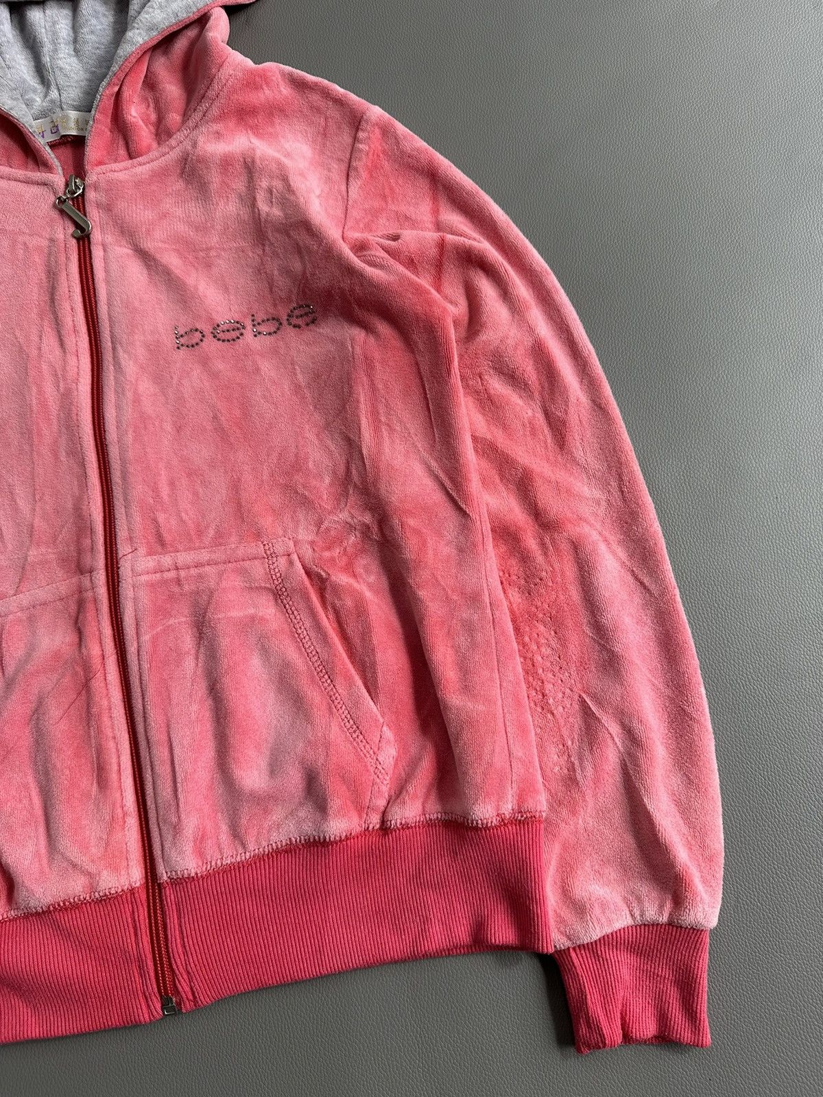 Beauty Beast BEBE GLITTER PINK VELVET ZIP HOODIE IFSIXWASNINE LGB STYLE Size S / US 4 / IT 40 - 6 Thumbnail