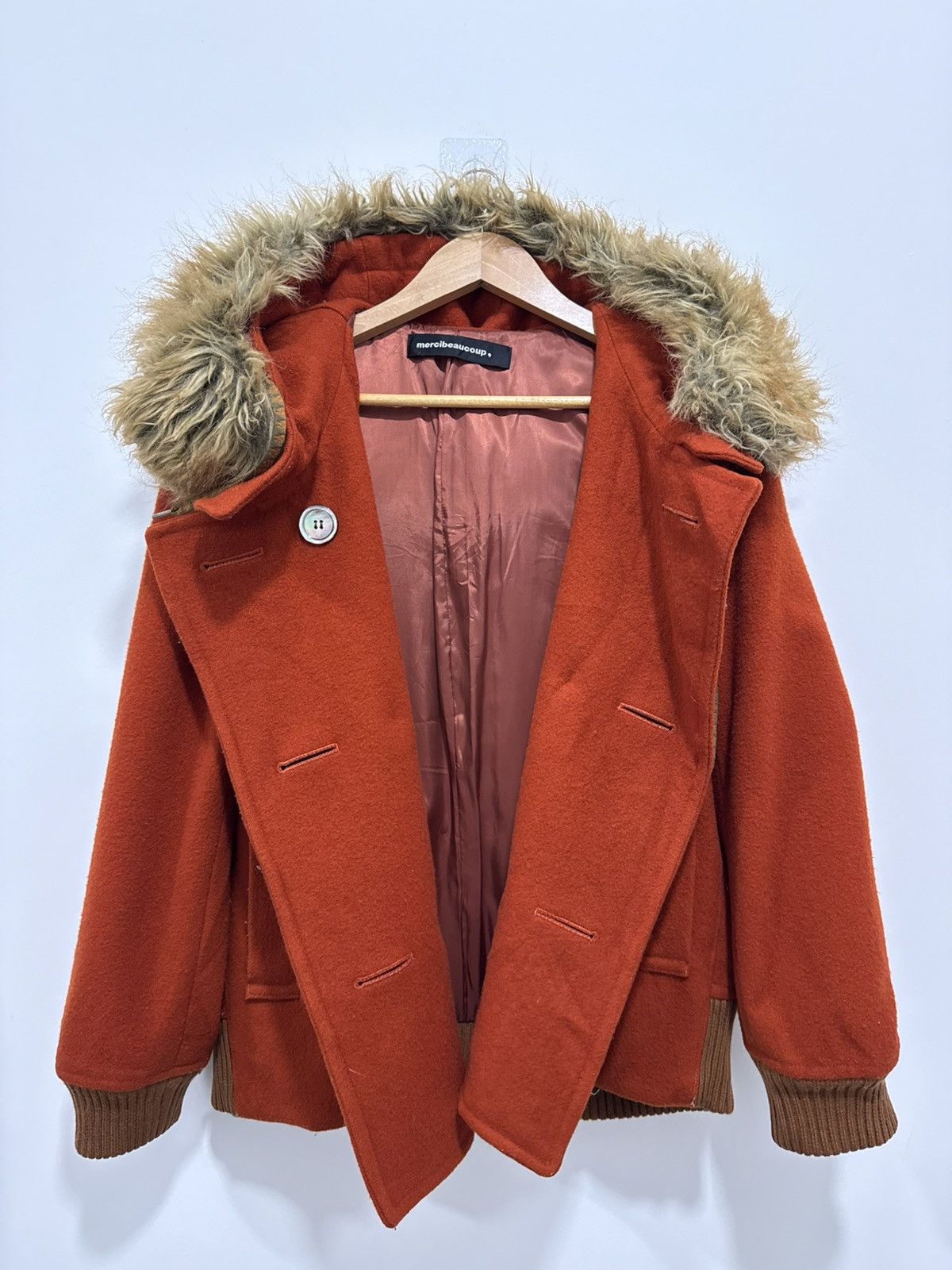 mercibeaucoup Mercibeaucoup Wool/Fur Coat Size S / US 4 / IT 40 - 5 Thumbnail