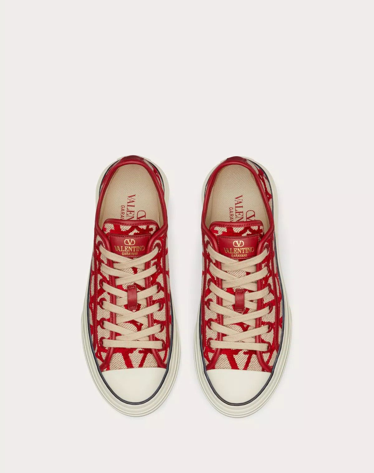 Valentino o1s1wg110426 Toile Iconographe Totaloop Low-Top Trainers Size US 6 / IT 36 - 4 Thumbnail