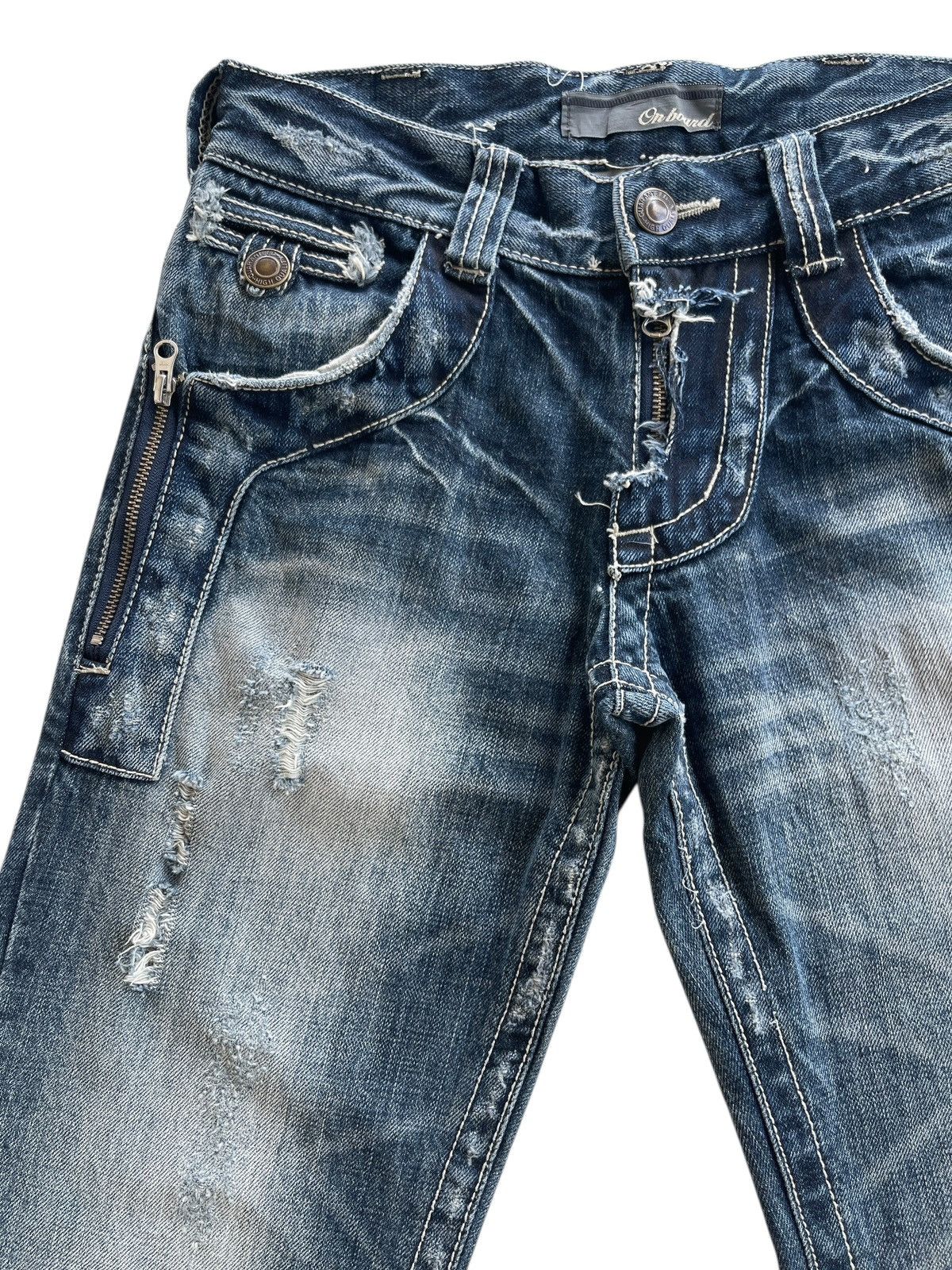 Japanese Brand On Board Distressed LGB Style Denim Size US 28 / EU 44 - 3 Thumbnail
