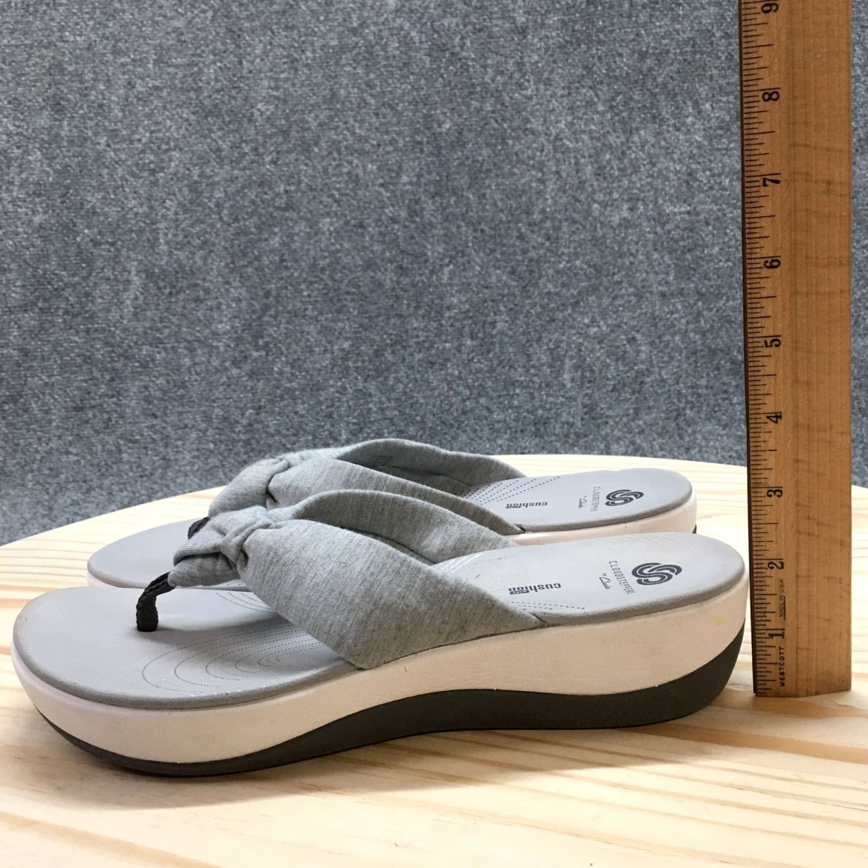 Clarks Clarks Slipper Womens 10M Gray Arla Glison Soft Cushion Slip-On Casual Sandal Size US 10 / IT 40 - 6 Thumbnail