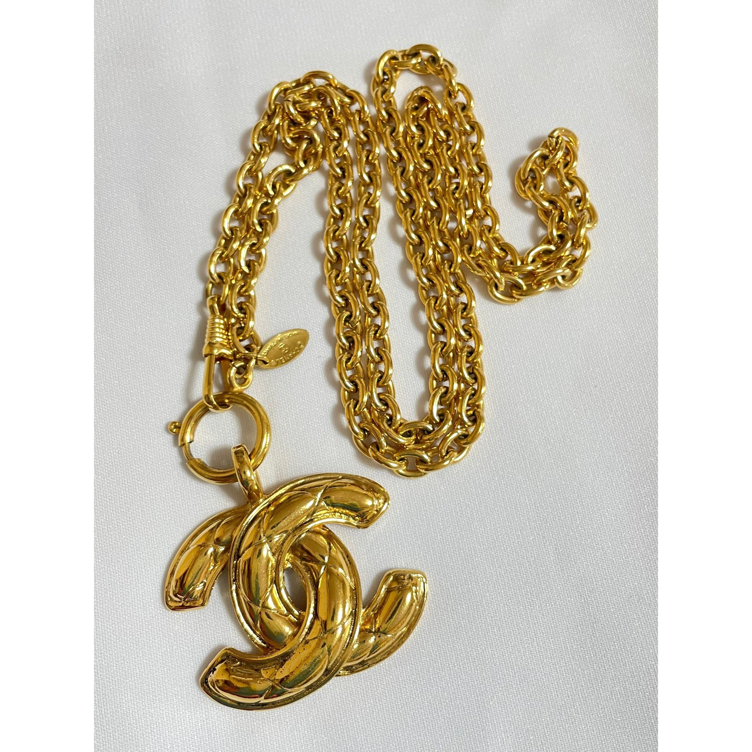 Chanel MINT. Vintage CHANEL classic chain necklace with cc mark Size ONE SIZE - 3 Thumbnail