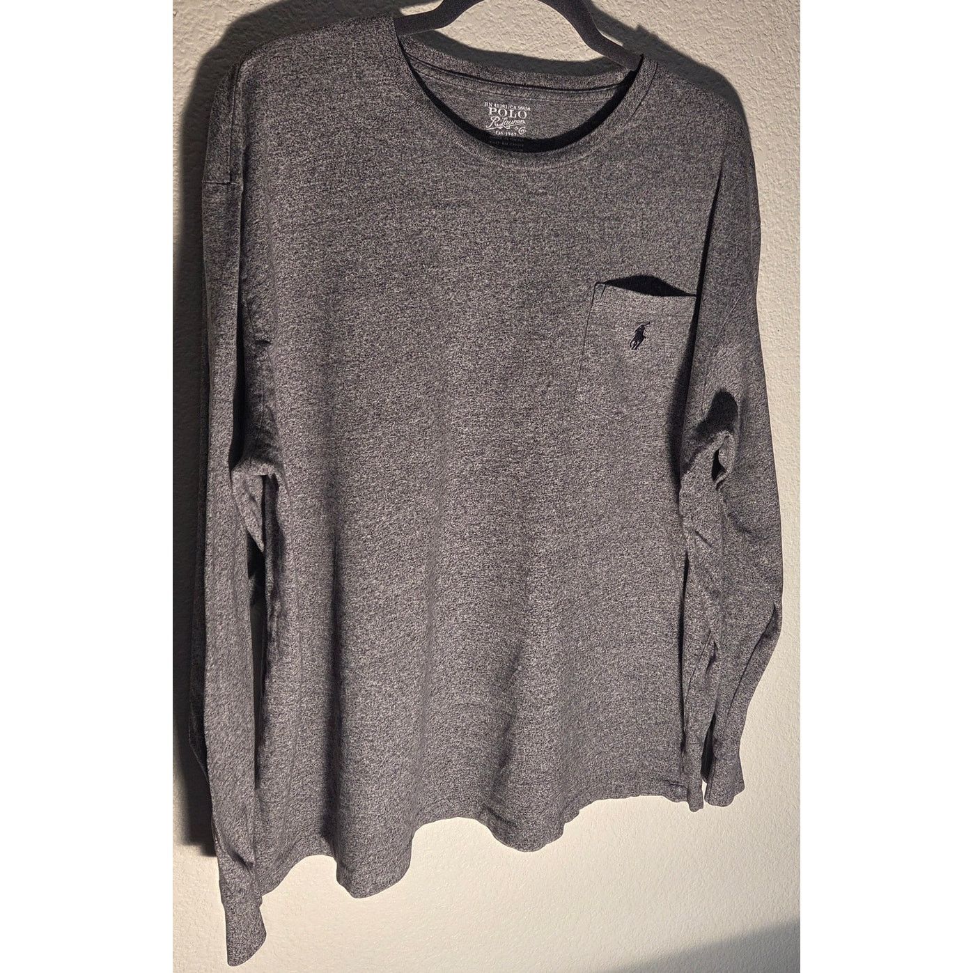 Polo Ralph Lauren Vintage Ralph Lauren Polo Gray XL Long Sleeve T-Shirt Size US XL / EU 56 / 4 - 2 Thumbnail