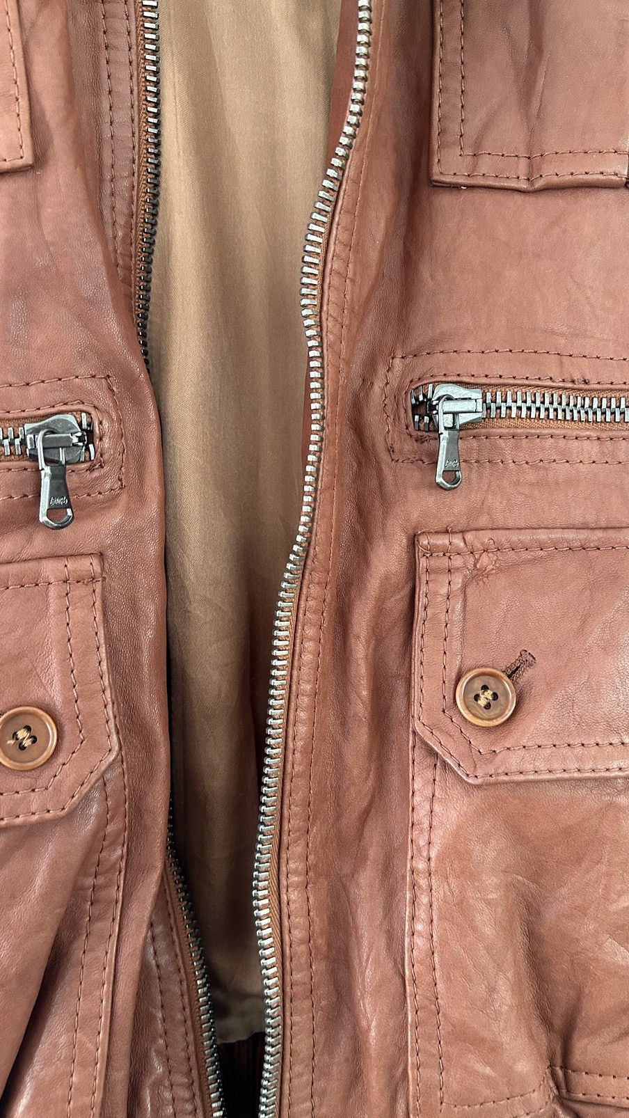 Prps PRPS LEATHER BIKER MADE IN ITALY Size US L / EU 52-54 / 3 - 2 Thumbnail