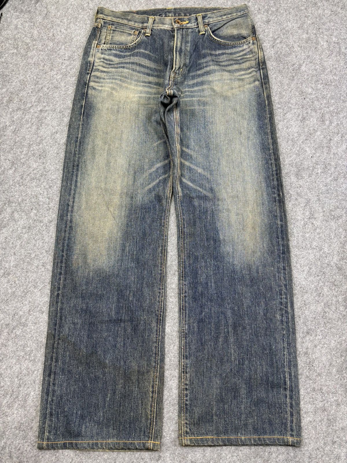 Edwin 💥Wide Selvedge💥Edwin 505z Mudwash DSelvedge Denim F913 Size US 33 - 17 Thumbnail
