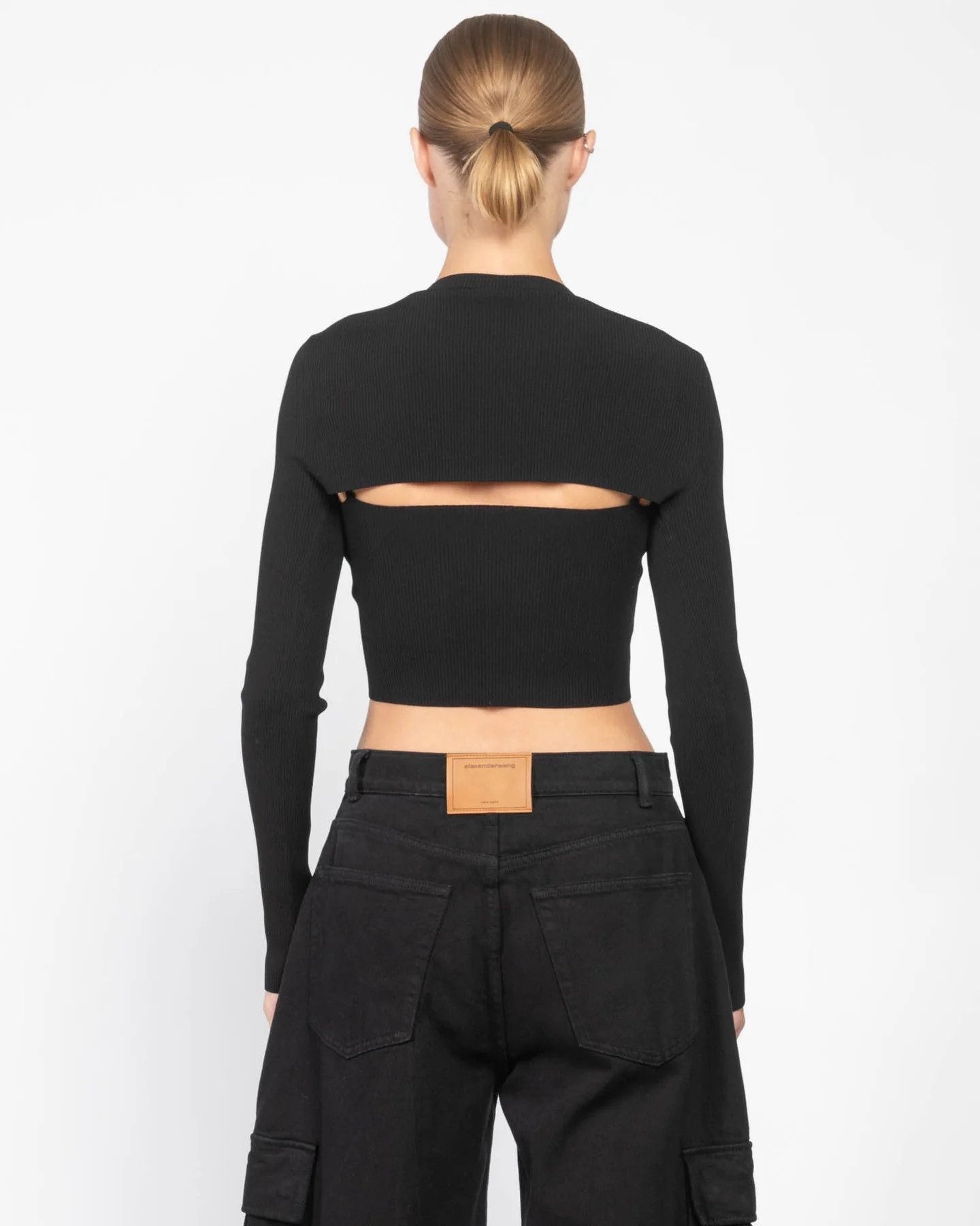 Alexander Wang o1s22i1n0225 Two-Piece Cropped Set in Black Size S / US 4 / IT 40 - 2 Thumbnail