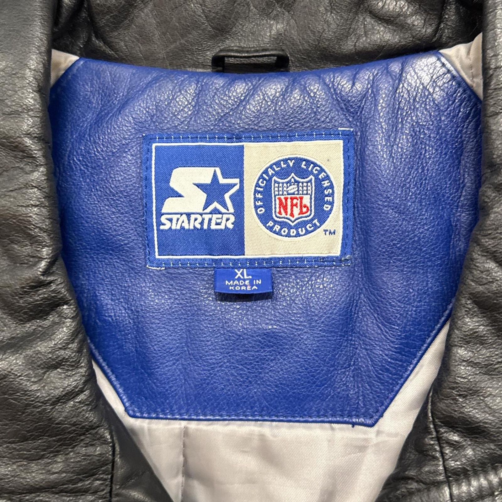 Starter × Vintage Vintage 90s Indianapolis Colts Starter NFL Leather Jacket Size US XL / EU 56 / 4 - 5 Thumbnail