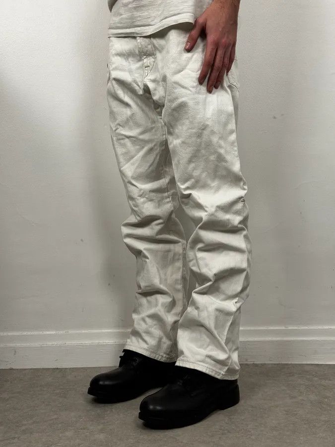 Marithe + Francois Girbaud 2000s Marithé + François Girbaud White Denim Jeans Size US 33 - 2 Thumbnail