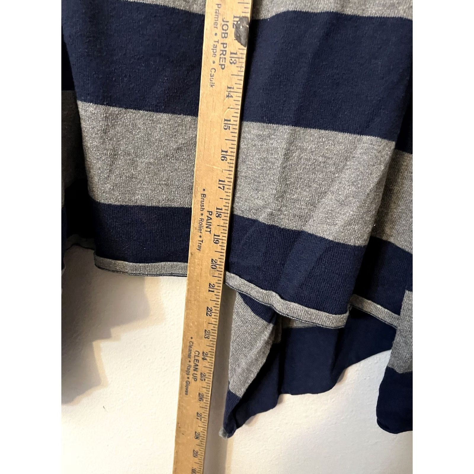 Aeropostale Aeropostale Cardigan Sweater Y2K Size M Blue Gray Striped Open Front Casual Size M / US 6-8 / IT 42-44 - 4 Thumbnail