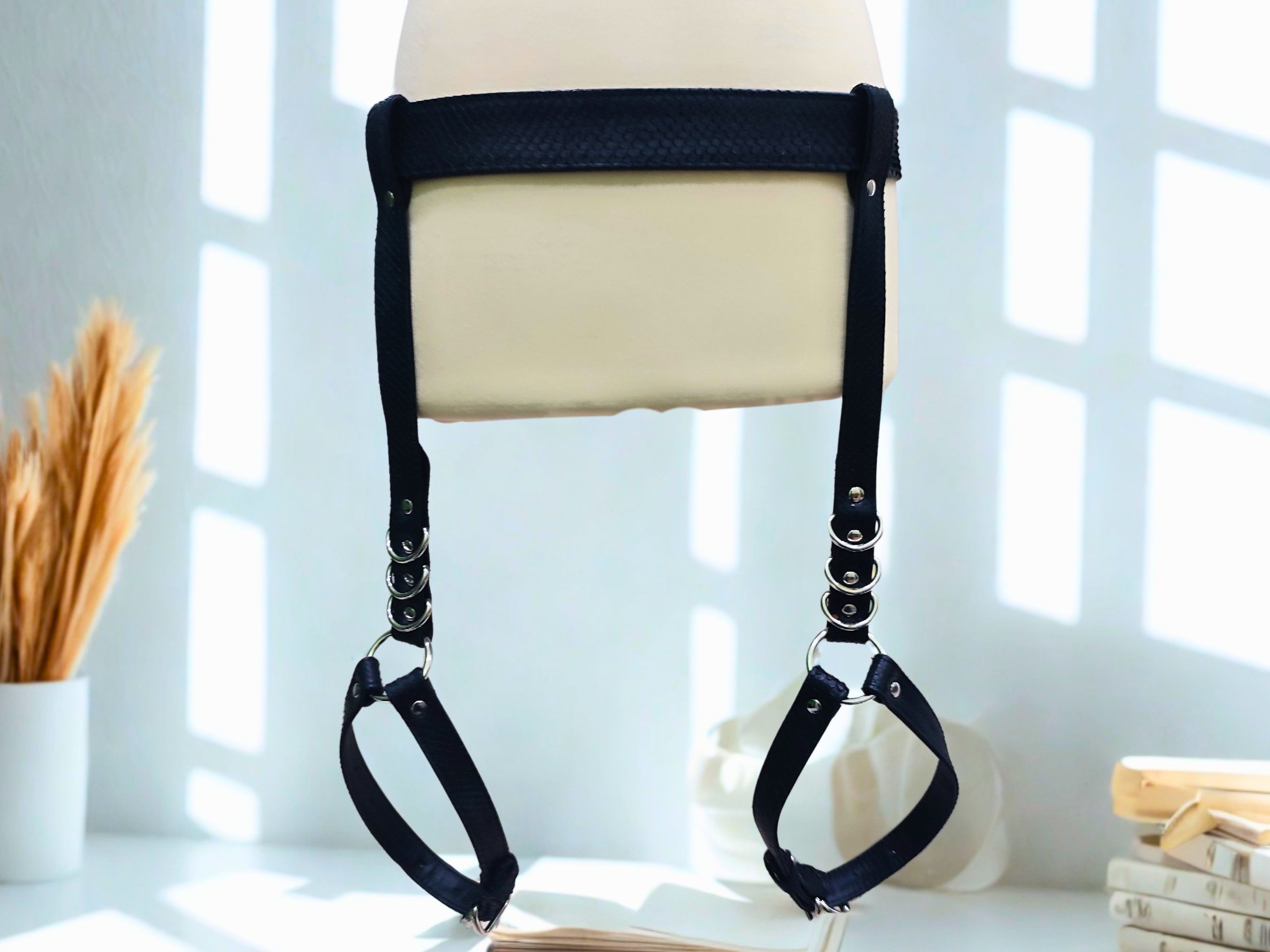 Handmade Leg Garter Belt Harness Size ONE SIZE - 6 Thumbnail