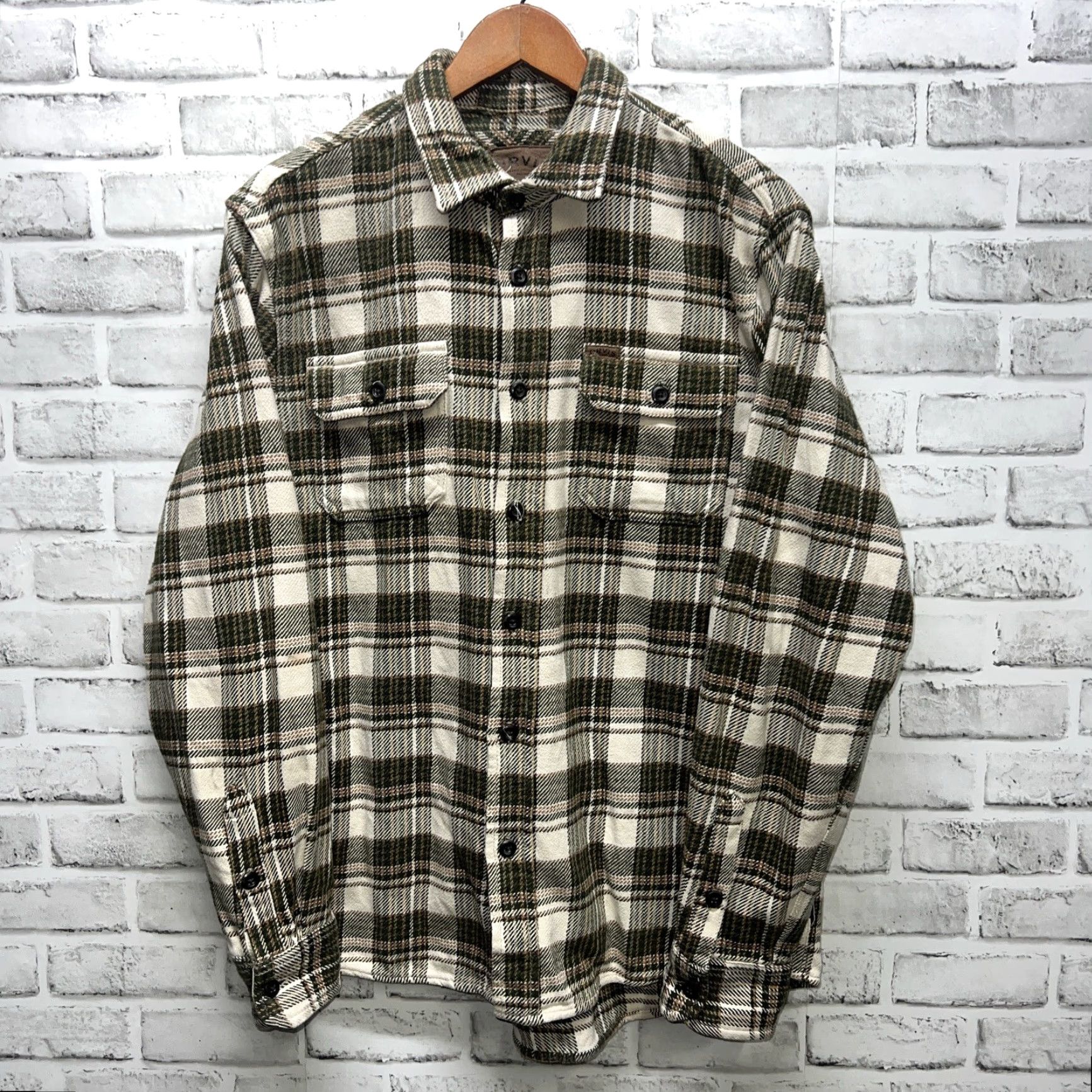 Orvis Orvis Shirt Plaid Green Flannel Mens Size M Long Sleeve Button-Up Regular Size Size US M / EU 48-50 / 2 - 2 Thumbnail