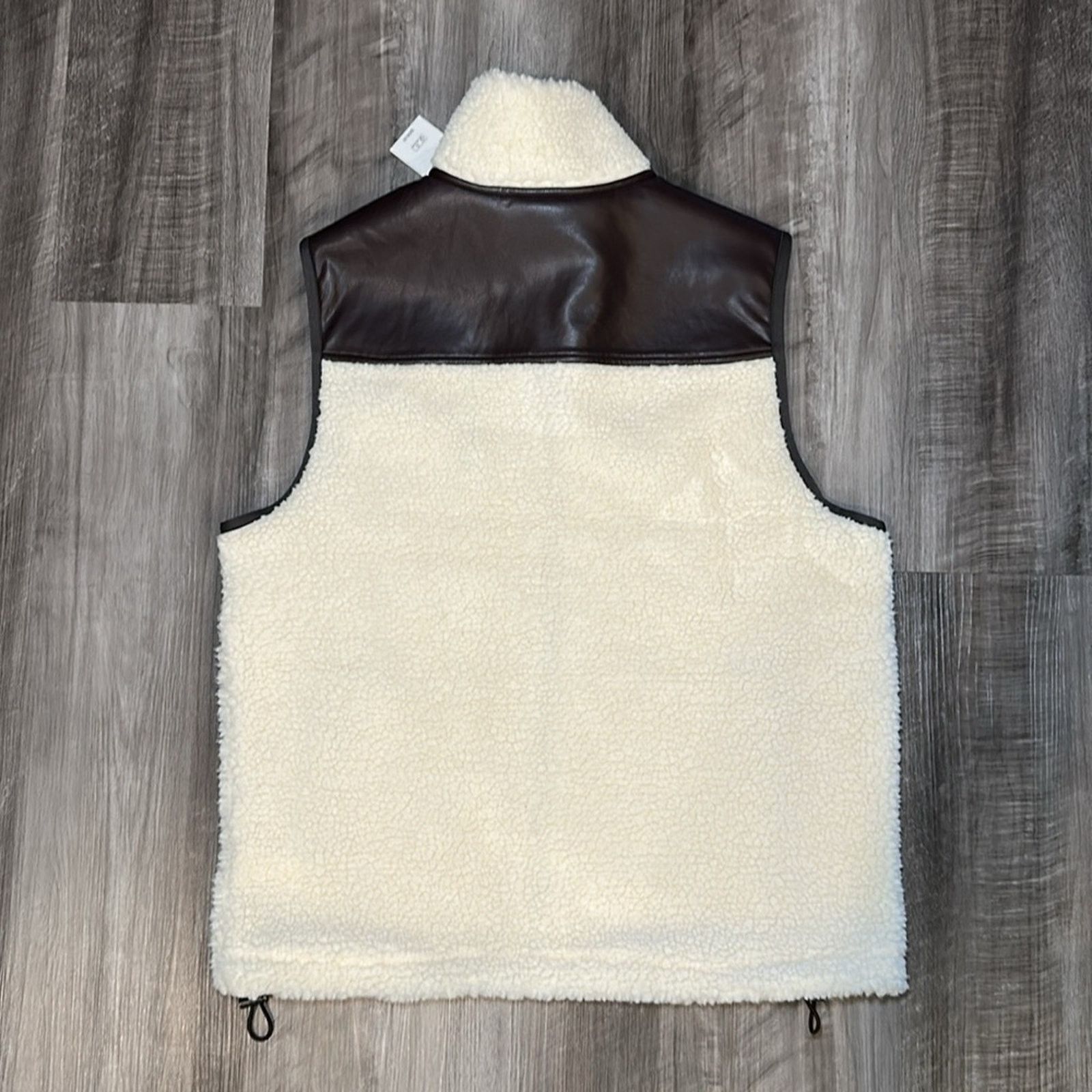 Michael Kors Michael Kors Sherpa Faux Leather Lined Vest - Medium Size US M / EU 48-50 / 2 - 2 Thumbnail