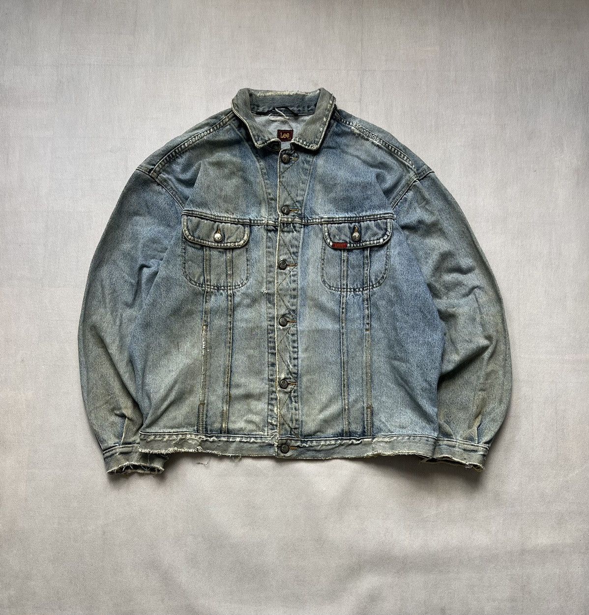 Lee × Vintage Rare Jacket Lee vintage 80’s jeans destroyed jeans boxy fit Size US XL / EU 56 / 4 - 1 Thumbnail