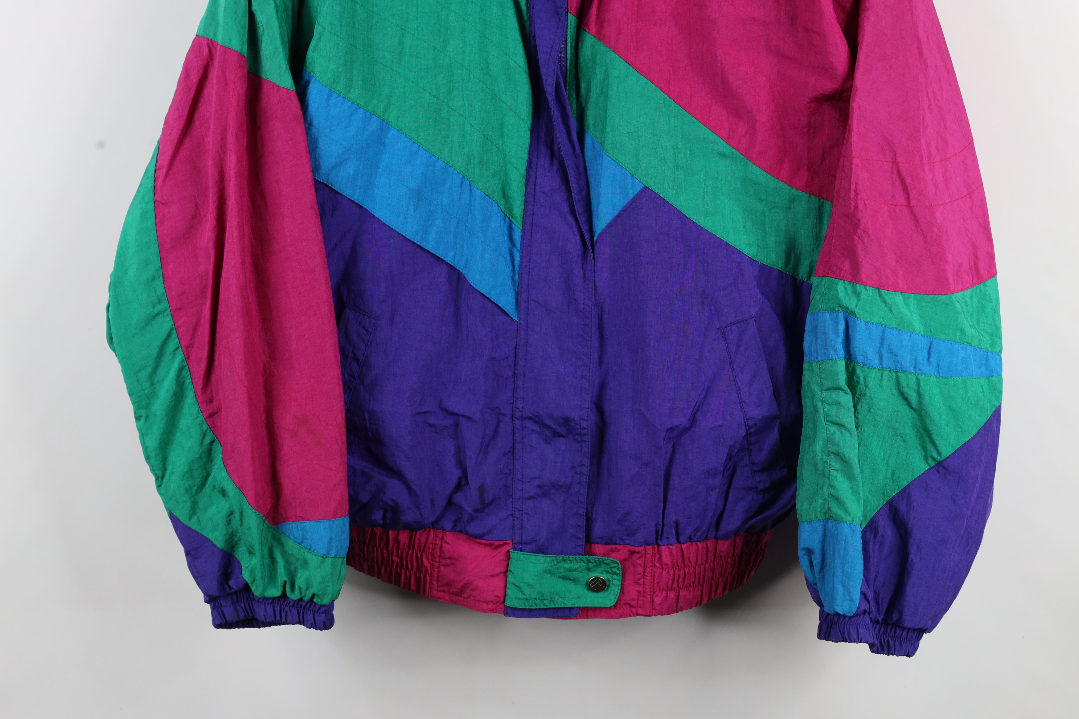 Vintage Vintage 90s Streetwear Block Full Zip Windbreaker Jacket Size XXL / US 16-18 / IT 52-54 - 3 Thumbnail