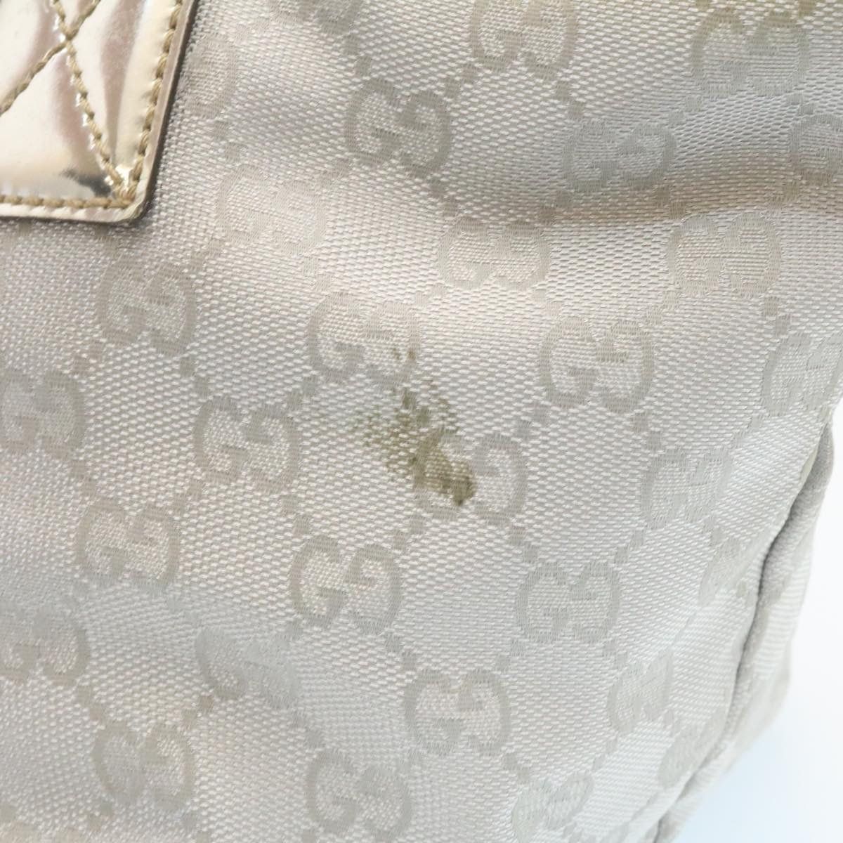 Gucci GUCCI Sherry Line GG Canvas Tote Bag Silver Blue Size ONE SIZE - 6 Thumbnail