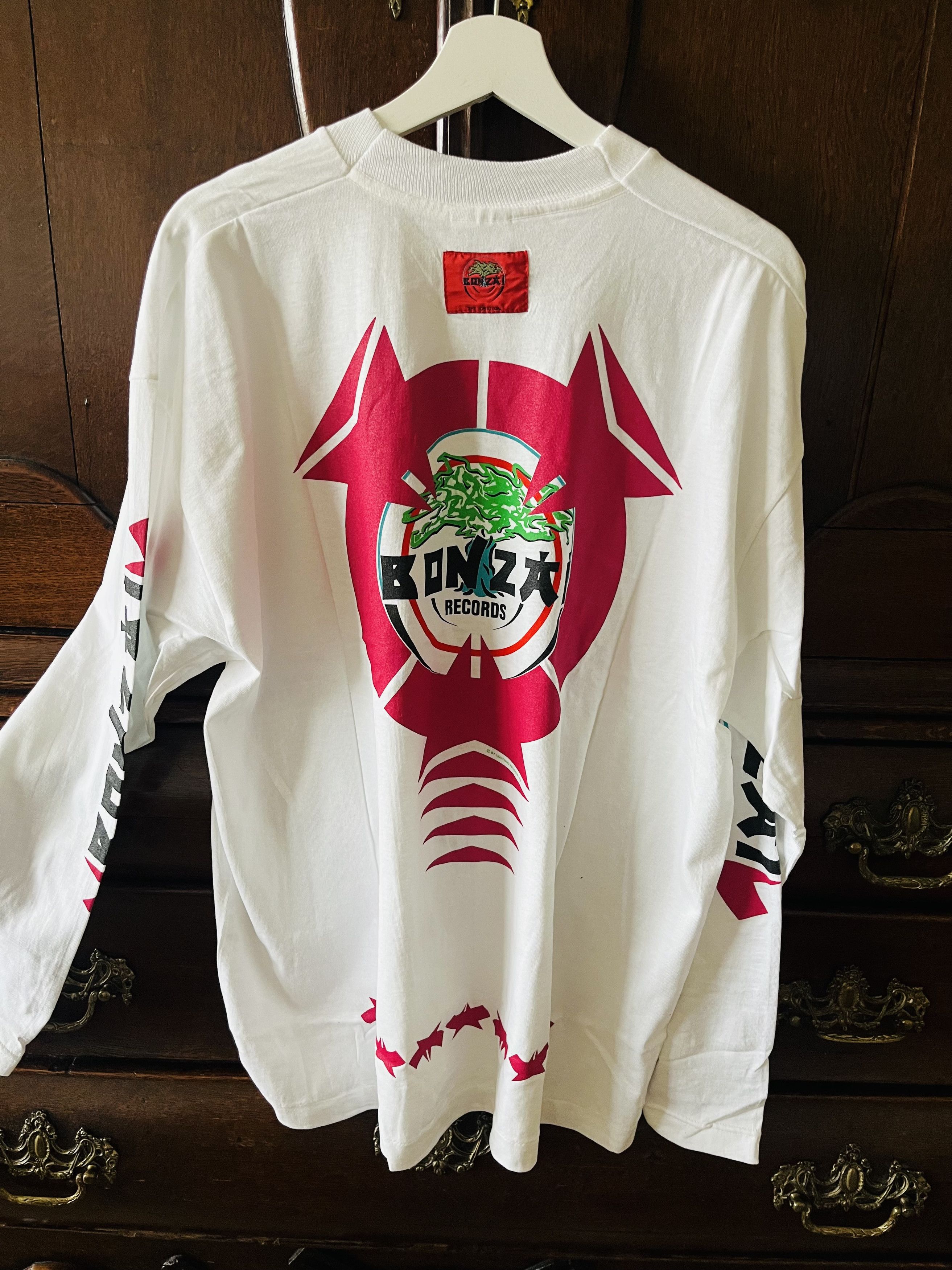 Other original RARE VINTAGE BONZAI RECORDS LONGSLEEVE (1990s) Size US XL / EU 56 / 4 - 10 Thumbnail