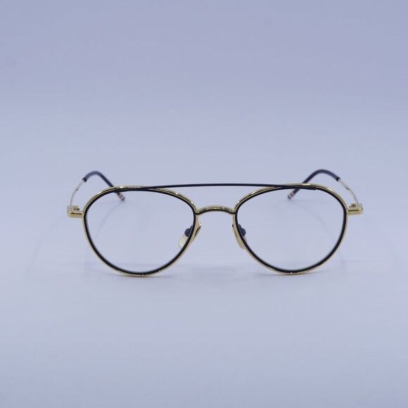 Thom Browne TB109-CGLDNVY53 Eyeglasses Gold 53mm Aviator