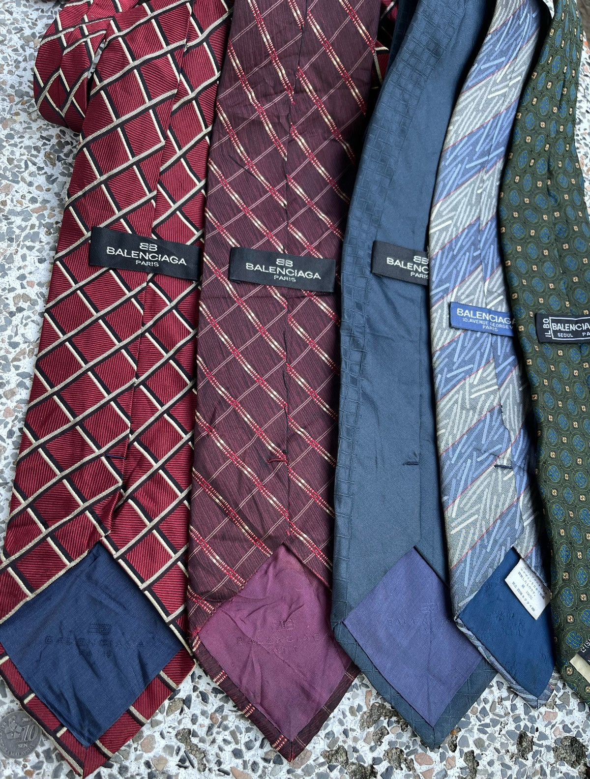 Balenciaga 🔥VINTAGE BALENCIAGA NECKTIE/TIE BUNDLE COMBO 5 PCS Size ONE SIZE - 11 Thumbnail