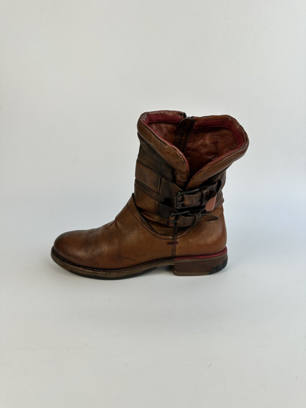 A.S.98 Airstep A.S.98 Pelle Boots Stivali Donna Taglia Biker Moto Size US 9 / IT 39 - 10 Thumbnail
