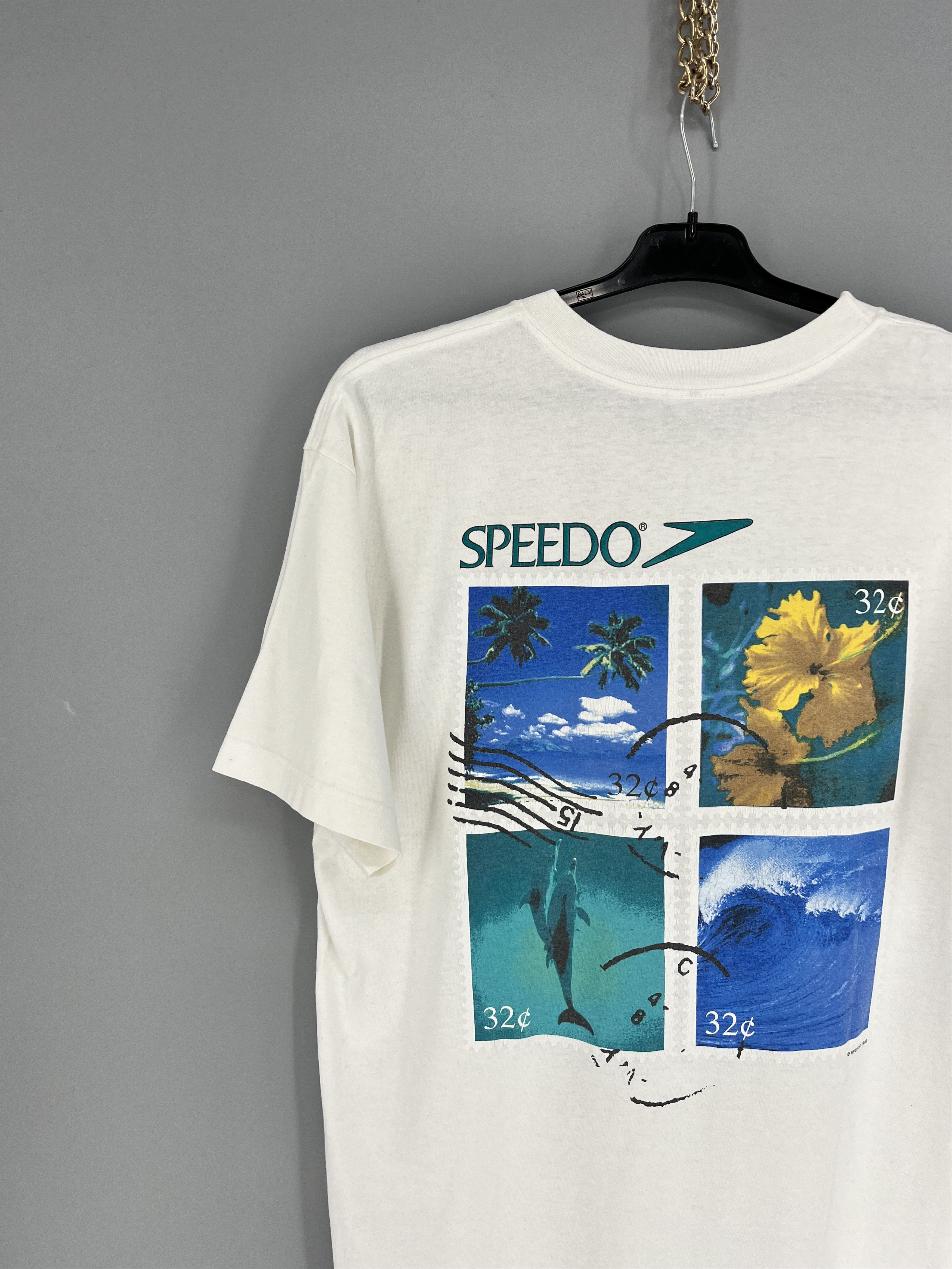Speedo T shirt Vintage Speedo 1999 L Timbre Nature Dauphin Size US L / EU 52-54 / 3 - 14 Thumbnail