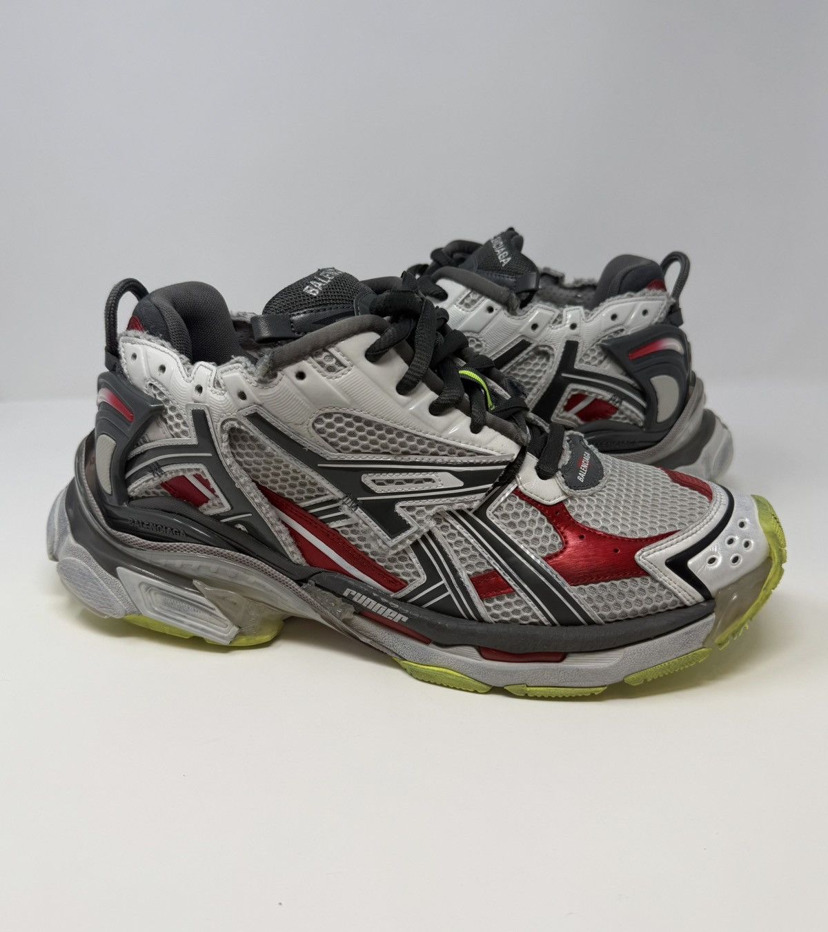 Balenciaga Balenciaga Runner Sneaker Red/Yellow Size US 12 / EU 45 - 1 Thumbnail