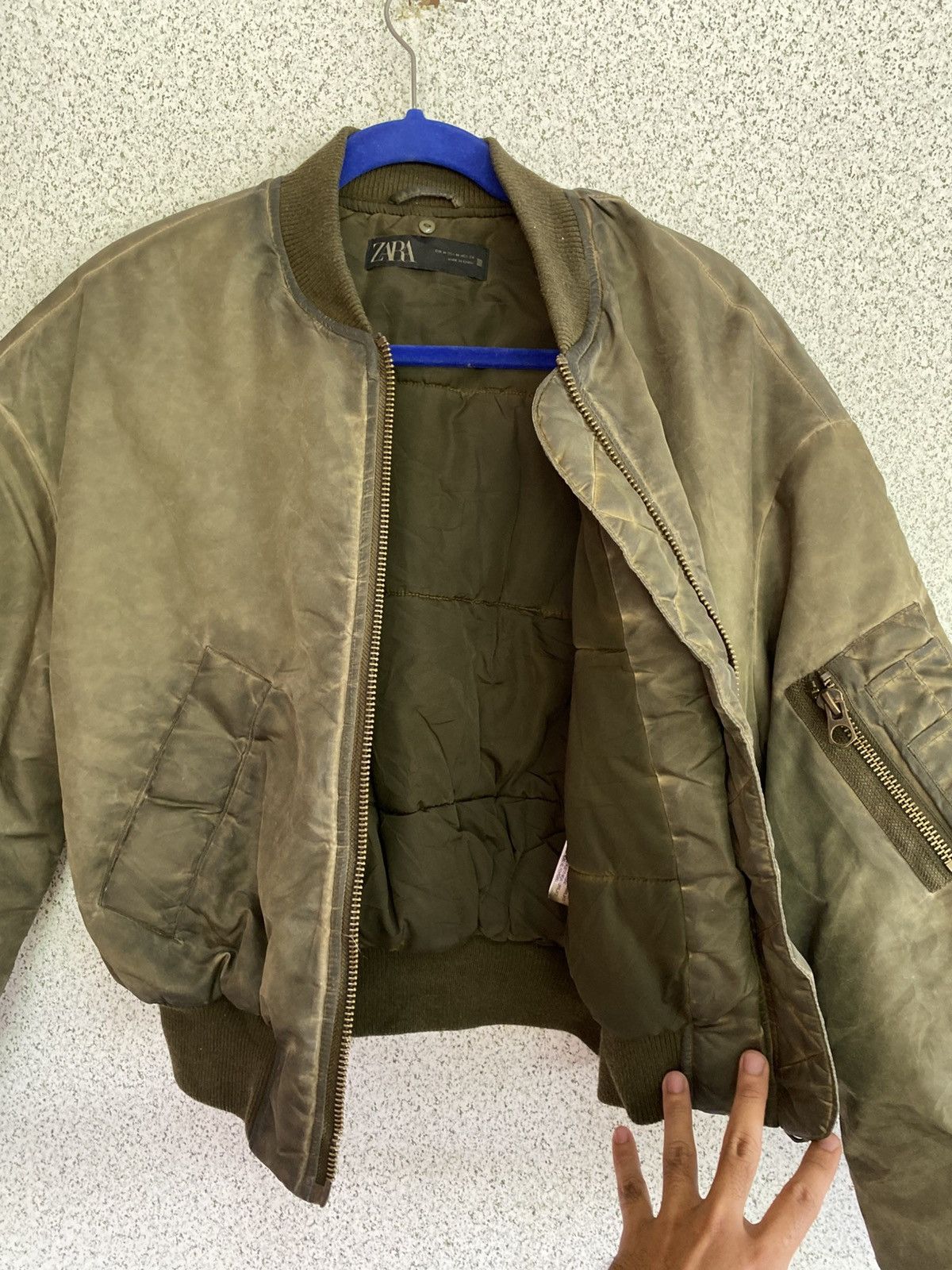 Zara ZARA Basic Military Bomber Jacket Alpha Croptop for Women Size M / US 6-8 / IT 42-44 - 11 Thumbnail