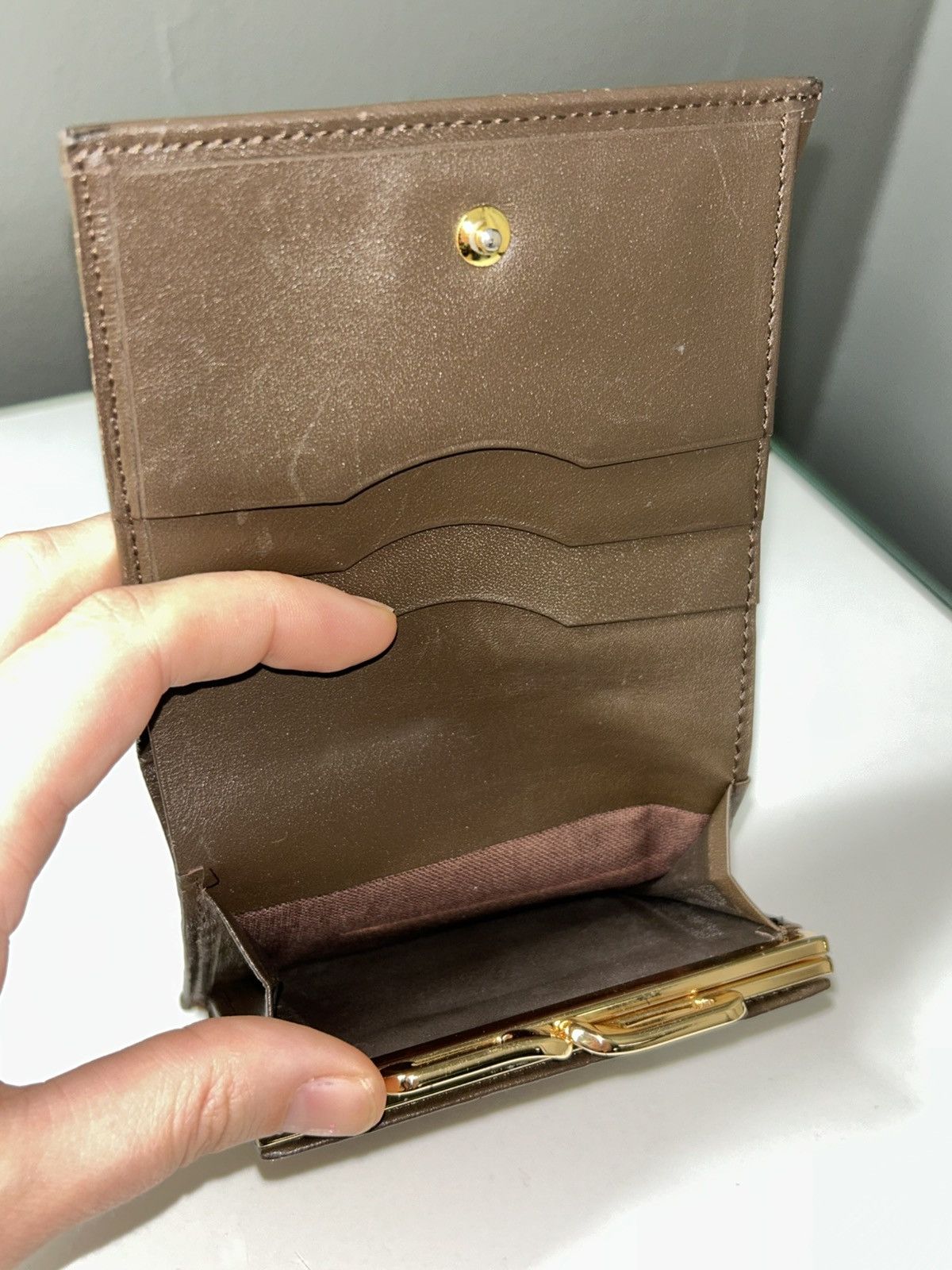 Burberry Vintage Burberry Nova Check Kiss Lock Compact Wallet Size ONE SIZE - 4 Thumbnail