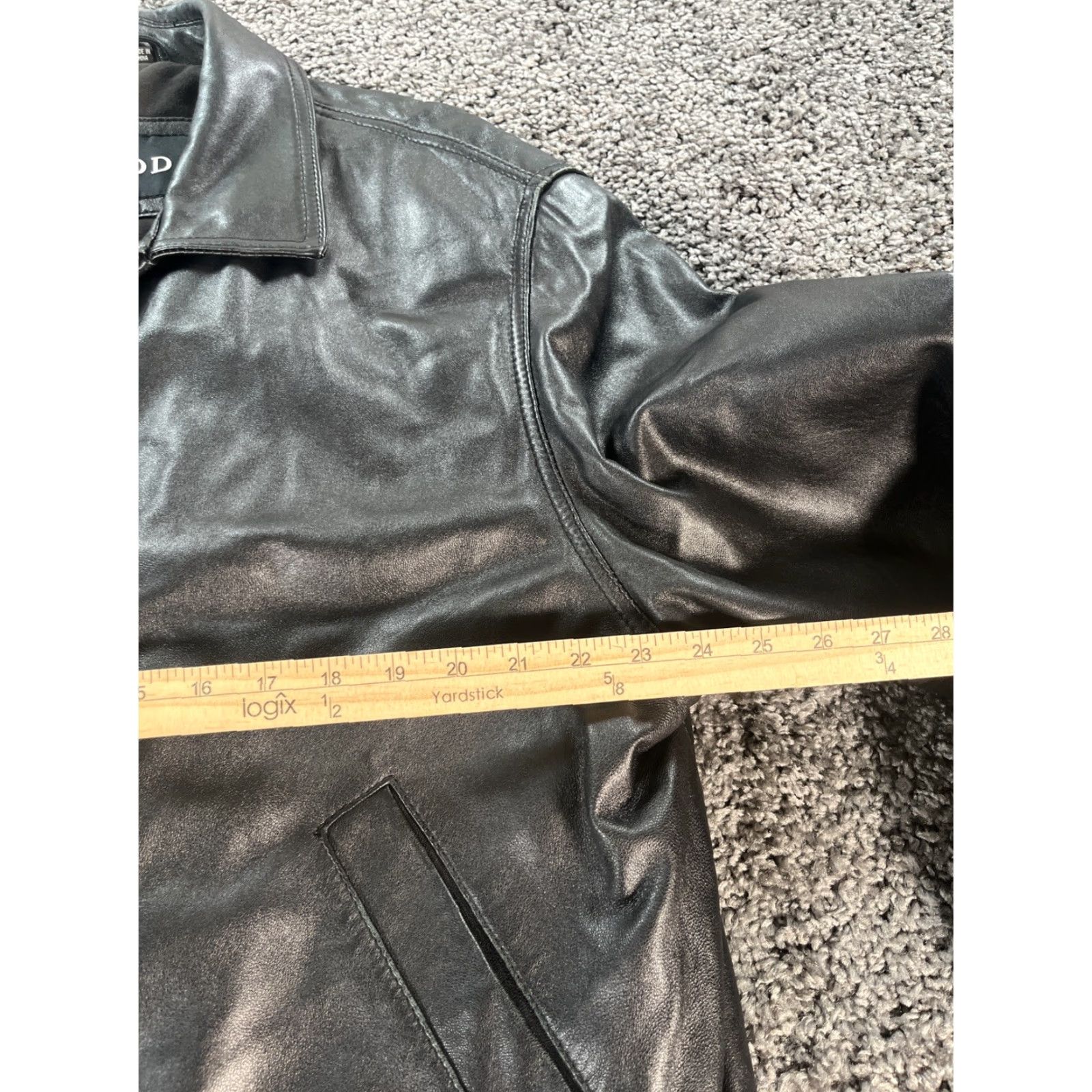 Izod VINTAGE IZOD Leather Jacket Mens XL Black Lined Inner Pockets Zip-up 90s Motorcycle Coat Accessories Pockets Men Regular Full Zip Size US XL / EU 56 / 4 - 3 Thumbnail