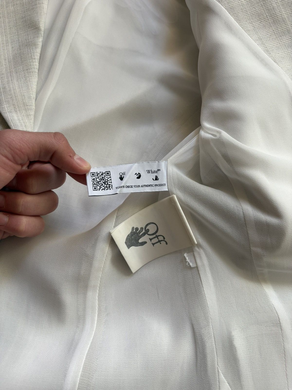 Off-White OFF-WHITE Luxury Embroidered Big Logo Zip Up Blazer Dress Size S / US 4 / IT 40 - 18 Thumbnail