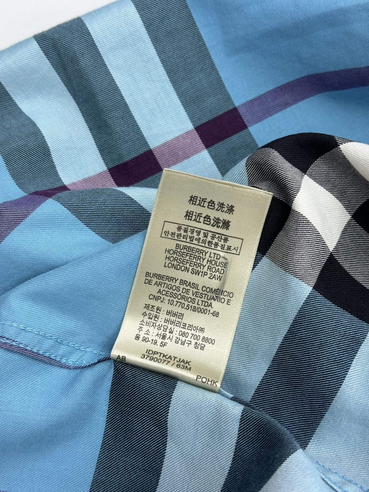 Burberry Burberry Brit Blue Nova Check Button Up Shirt Size US L / EU 52-54 / 3 - 7 Thumbnail