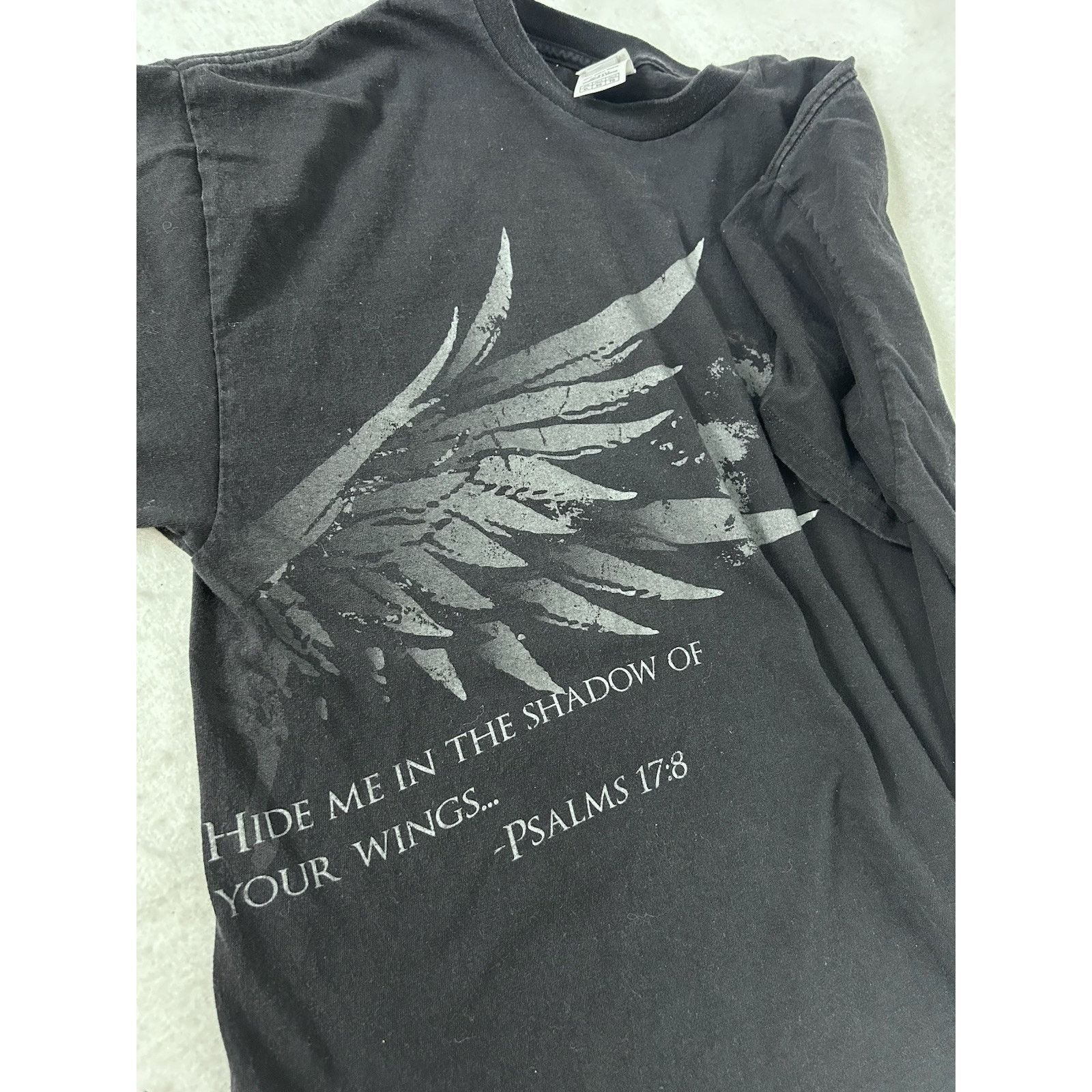 Delta VTG Christian Hide Me in the Shadow of Your Wings Black XL Size US XL / EU 56 / 4 - 6 Thumbnail