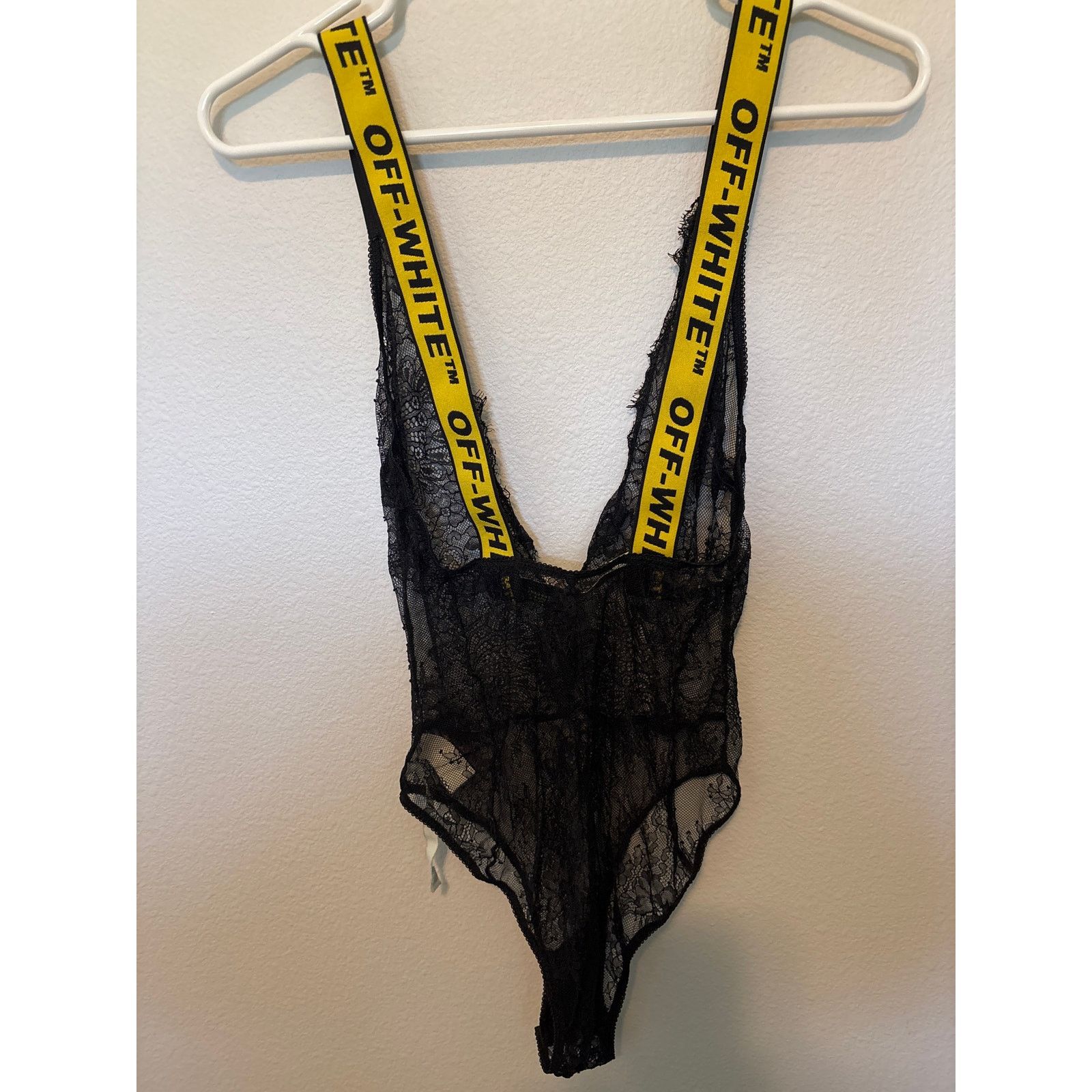 Off-White Off-White Black lace one piece bodysuit size 40 Size 27" / US 4 / IT 40 - 2 Thumbnail