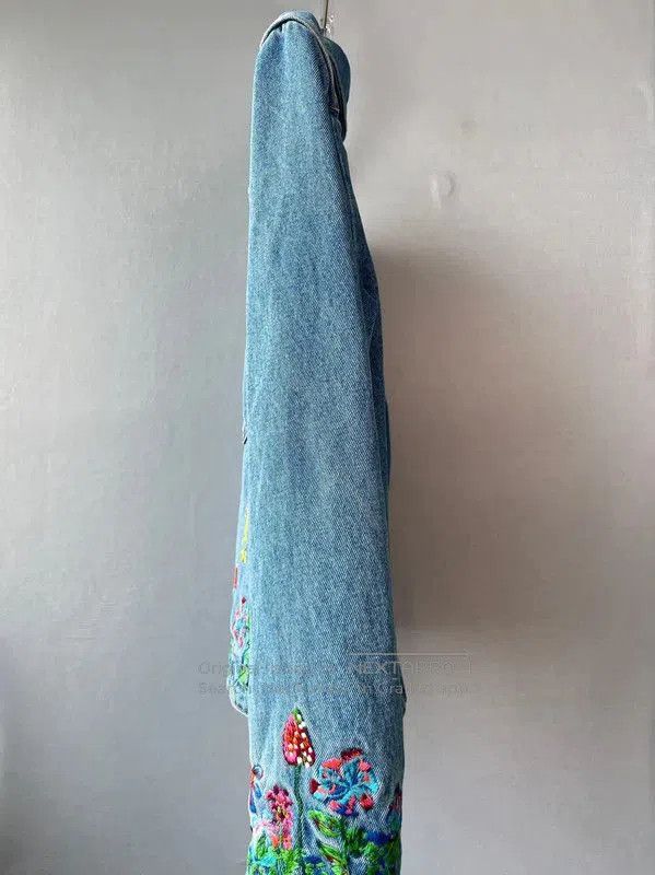 Louis Vuitton Louis Vuitton Blue Floral Embroidered Denim Jacket . Size US S / EU 44-46 / 1 - 3 Thumbnail