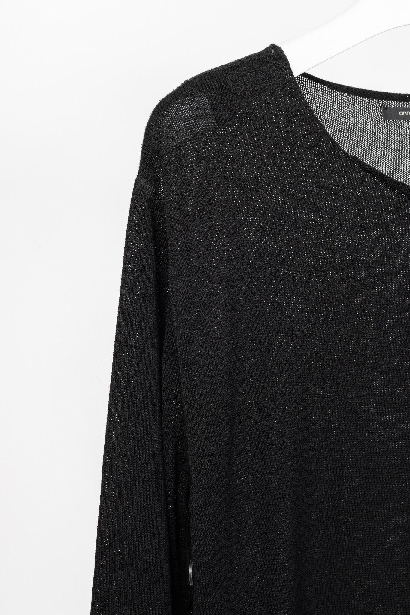 Annette Gortz Annette Gortz Teno Black Viscose Button-Side Sweater Size L / US 10 / IT 46 - 5 Thumbnail