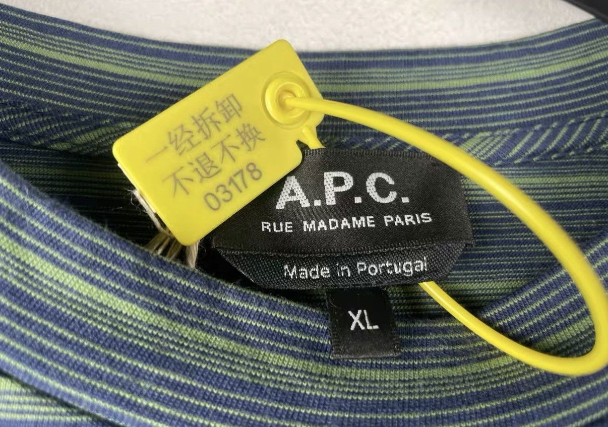 A.P.C. A.P.C Aymeric Striped Short Sleeve J31 Size US XL / EU 56 / 4 - 5 Thumbnail