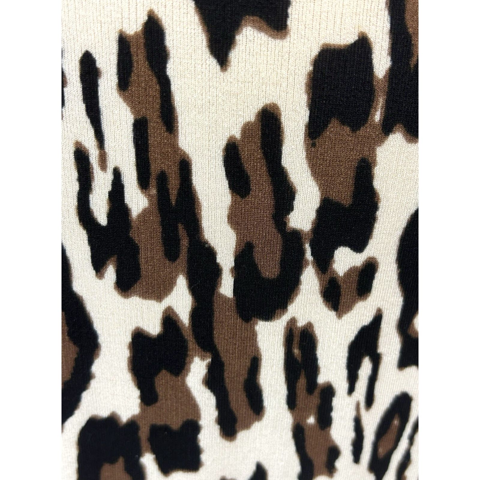 Vintage Chicos Travelers Tunic Top L US Large Women’s Animal Print Asymmetric Slinky Size L / US 10 / IT 46 - 6 Thumbnail