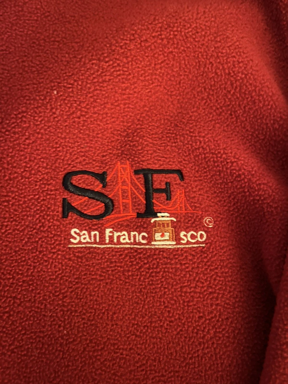 Vintage Red Fleece Zip Up Jacket Size US M / EU 48-50 / 2 - 2 Thumbnail