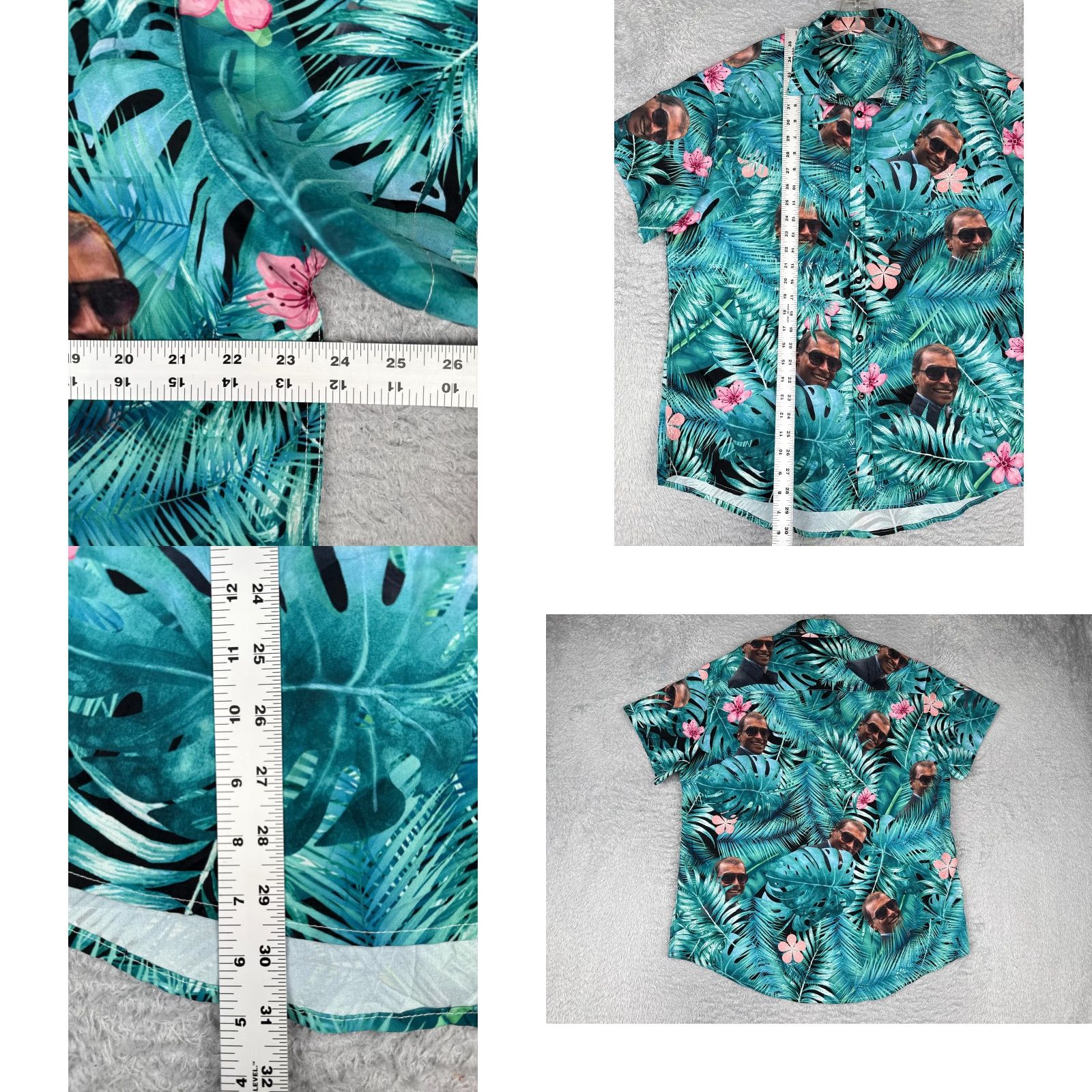Vintage Hawaiian Shirt Unbranded Button-Up Floral Blue Pink Short Sleeve Adult Medium Size US M / EU 48-50 / 2 - 8 Thumbnail