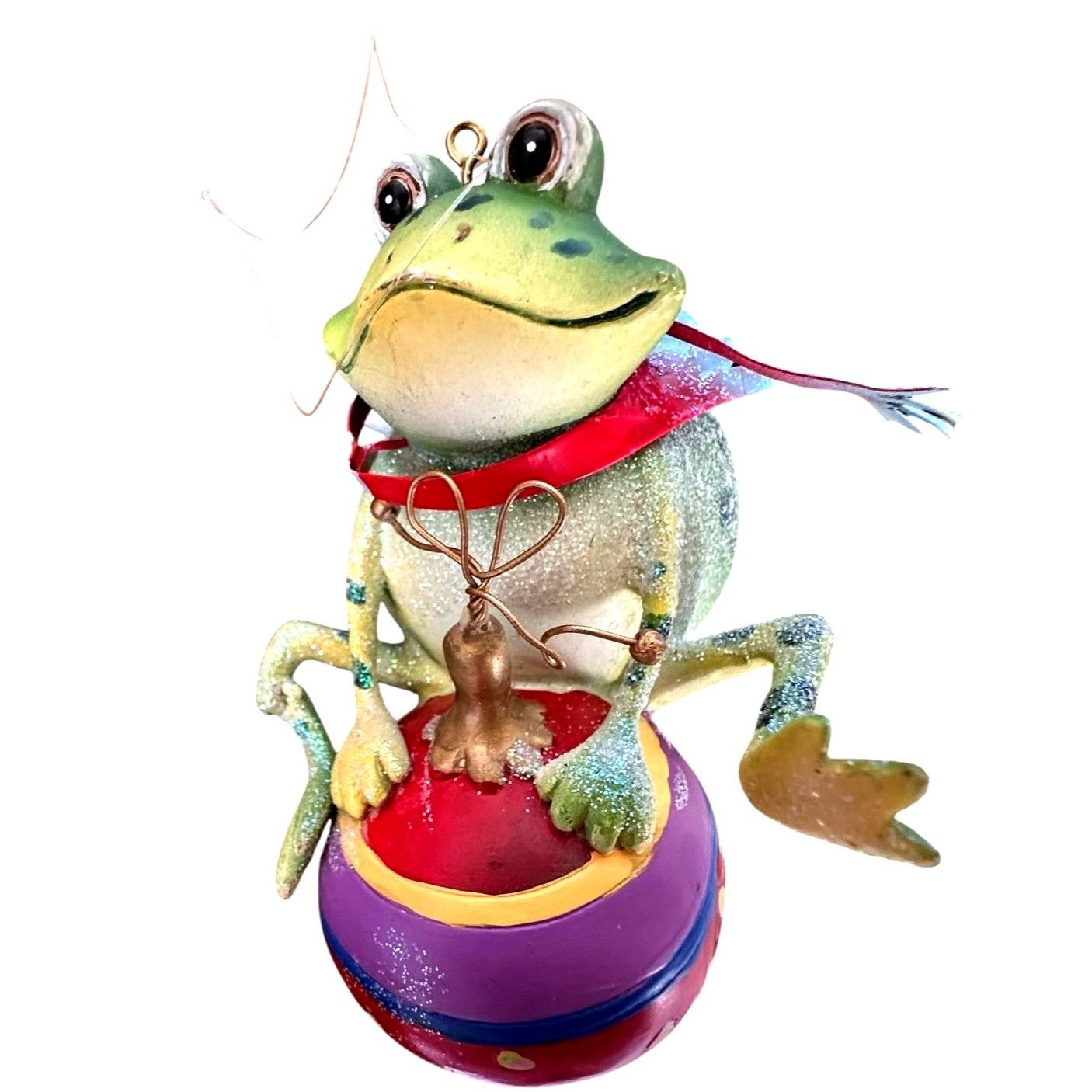 Vintage Vintage Frog Ornament Christmas Sitting On Ornament Whimsica Size ONE SIZE - 1 Thumbnail