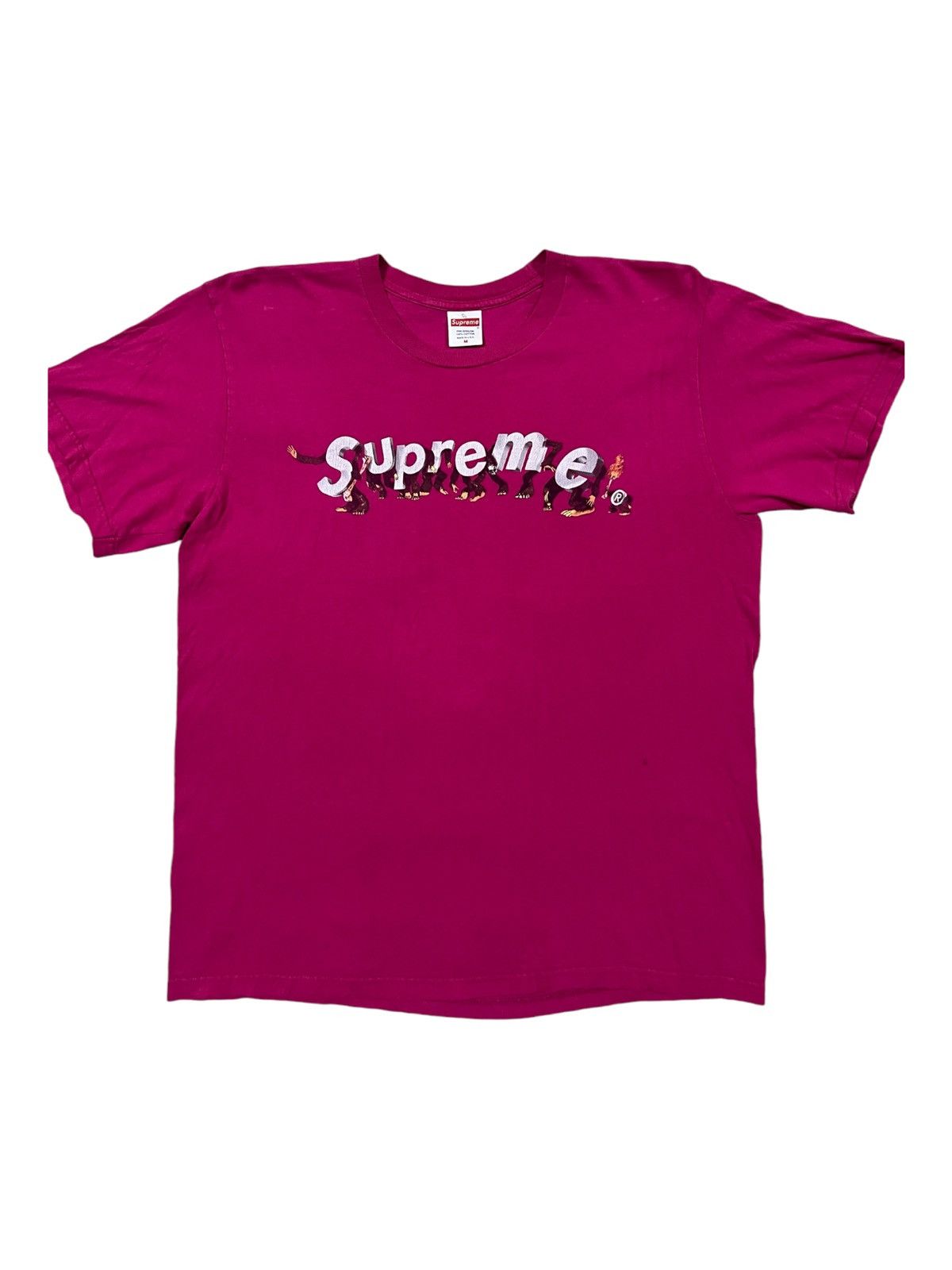 Supreme SS21 Supreme Apes Tees "Pink" Shirt Size US M / EU 48-50 / 2 - 2 Thumbnail