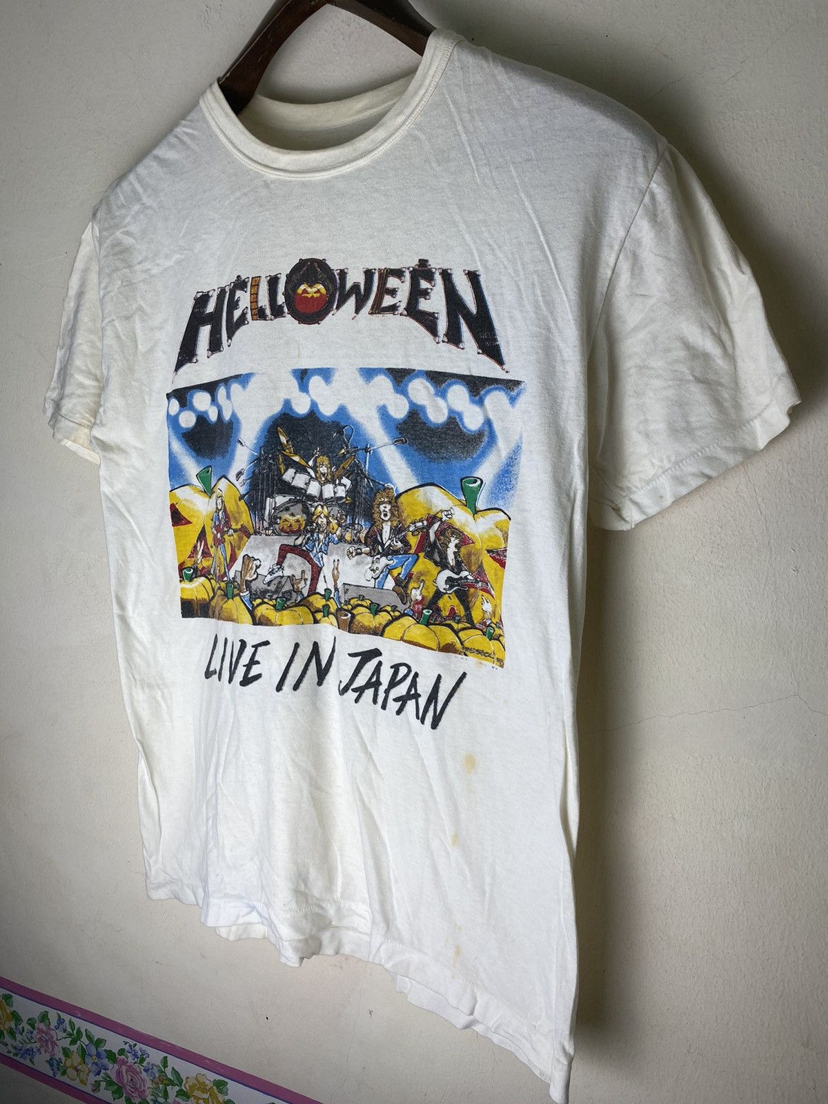 Band Tees × Vintage VINTAGE HELLOWEEN BAND LIVE IN JAPAN TOUR 89/90 TSHIRT Size US S / EU 44-46 / 1 - 2 Thumbnail
