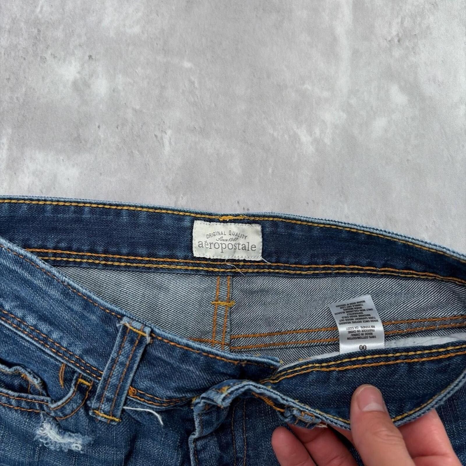 Aeropostale Y2K Blue Aeropostale Grunge Gothic Mini Denim Shorts Size 30" / US 8 / IT 44 - 5 Thumbnail