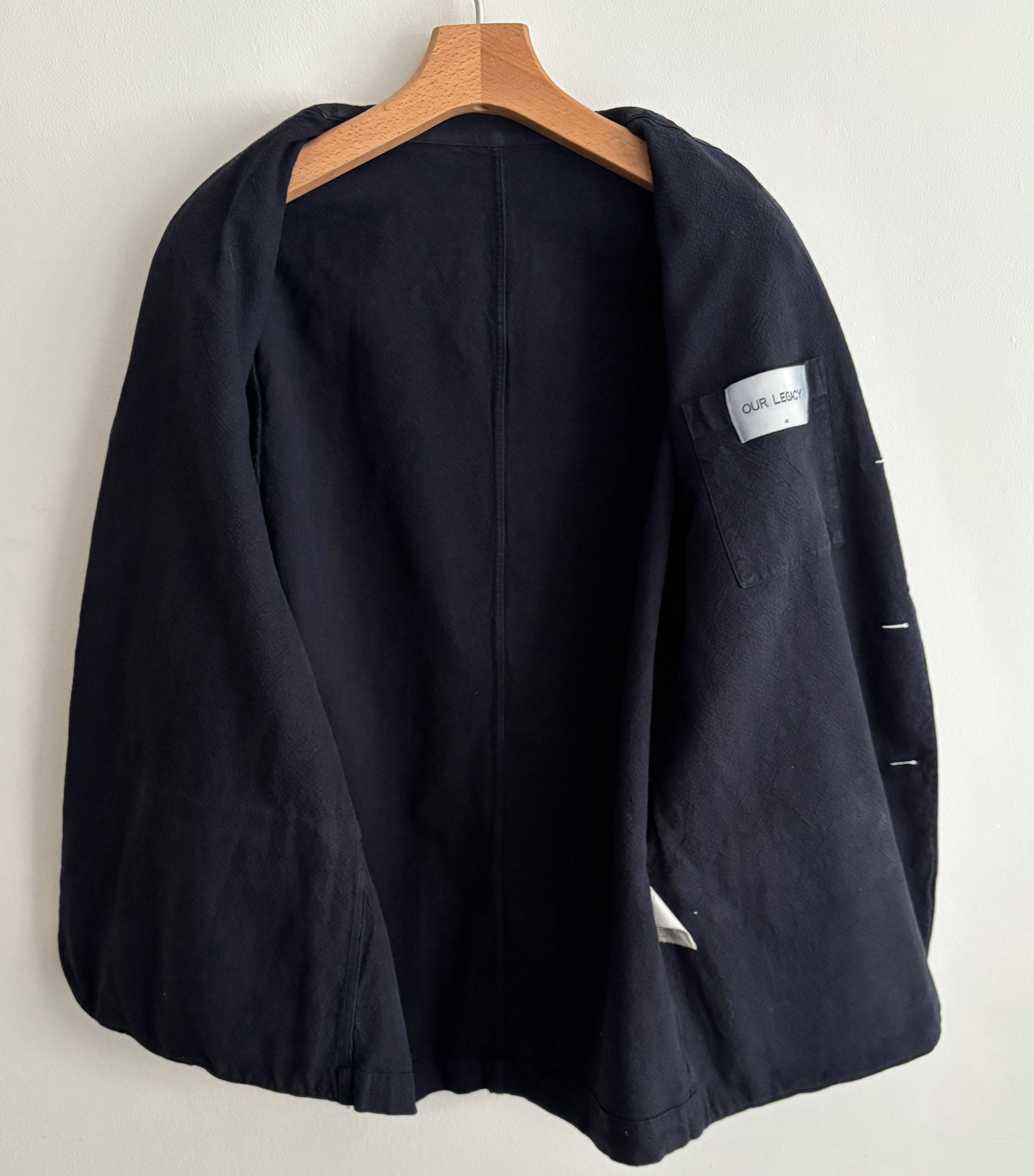 Our Legacy Navy Pigment Linen- Cotton Unstructured Sport Coat/ Blazer Size 38R - 5 Thumbnail