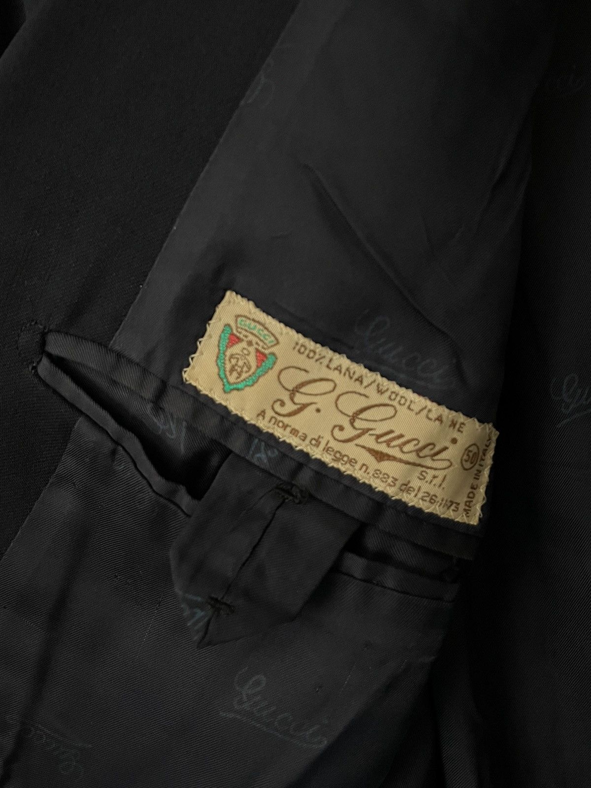 Gucci 70s 80s Vintage Gucci Double Breasted Blazer Size 40R - 4 Thumbnail