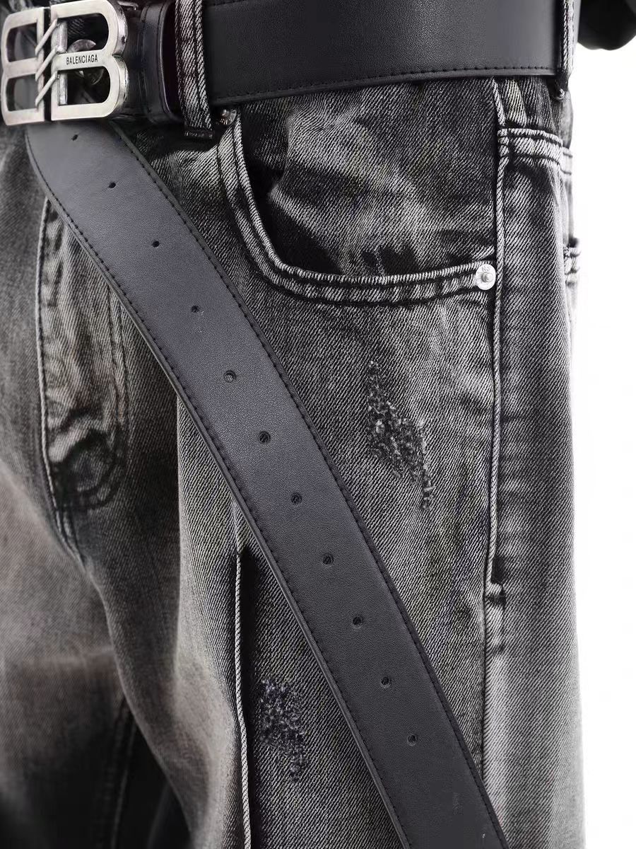 Jean Water-washed gradient black-gray jeans Size US 32 / EU 48 - 5 Thumbnail