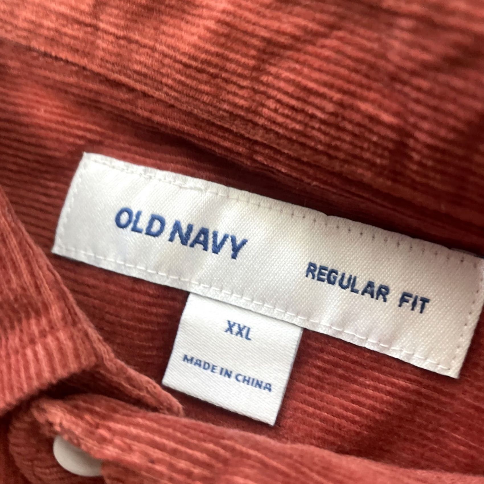 Old Navy VINTAGE Old Navy Corduroy Long Sleeve Shirt Men 2XL Burnt Orange Brown Sienna Thin Wale Size US XXL / EU 58 / 5 - 4 Thumbnail