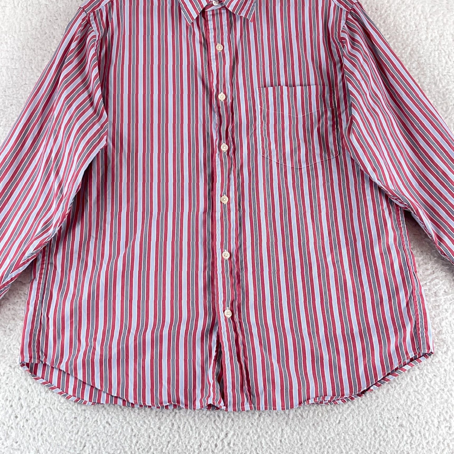 J.Crew J. Crew Striped Dress Shirt Mens Long Sleeve 100% Cotton Size M Blue Size 40R - 5 Thumbnail