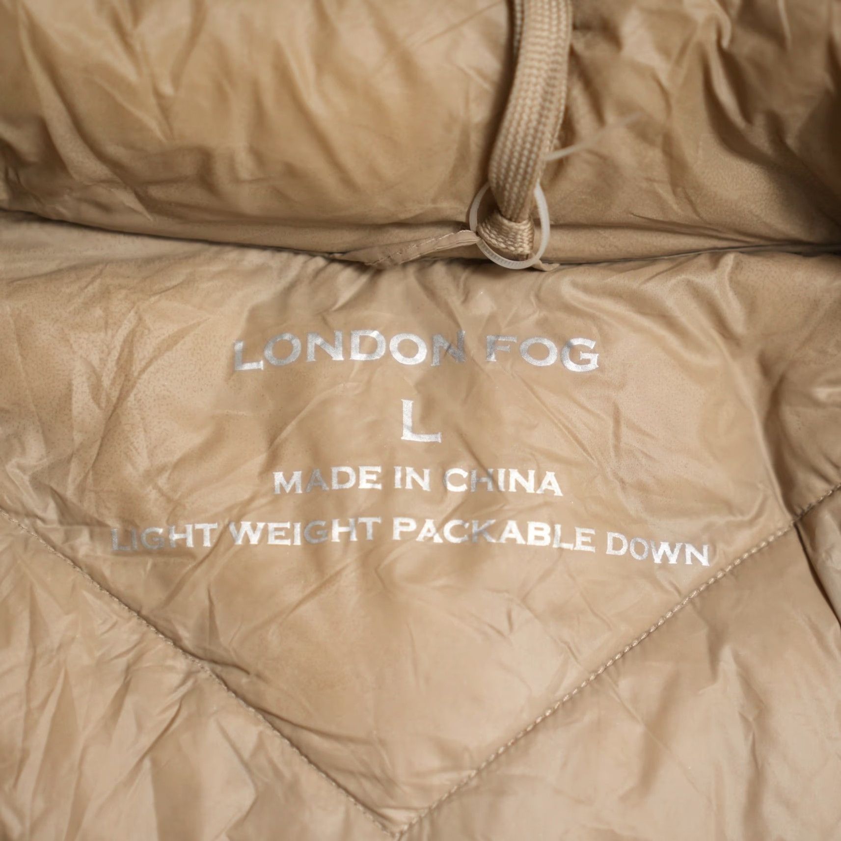 London Fog London Fog Puffer Jacket Womens Large Beige Zip Size L / US 10 / IT 46 - 3 Thumbnail