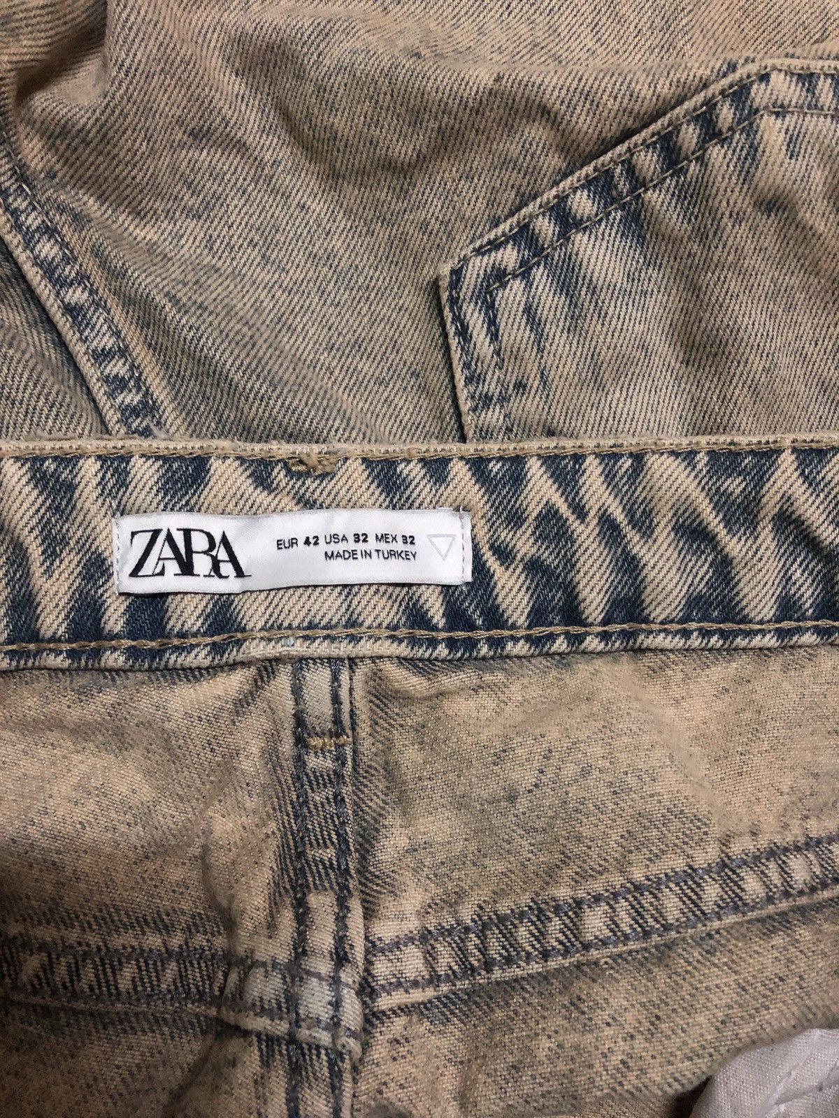 Zara Zara stonewash Bell bottom Flare Denim Pants Size US 33 - 3 Thumbnail